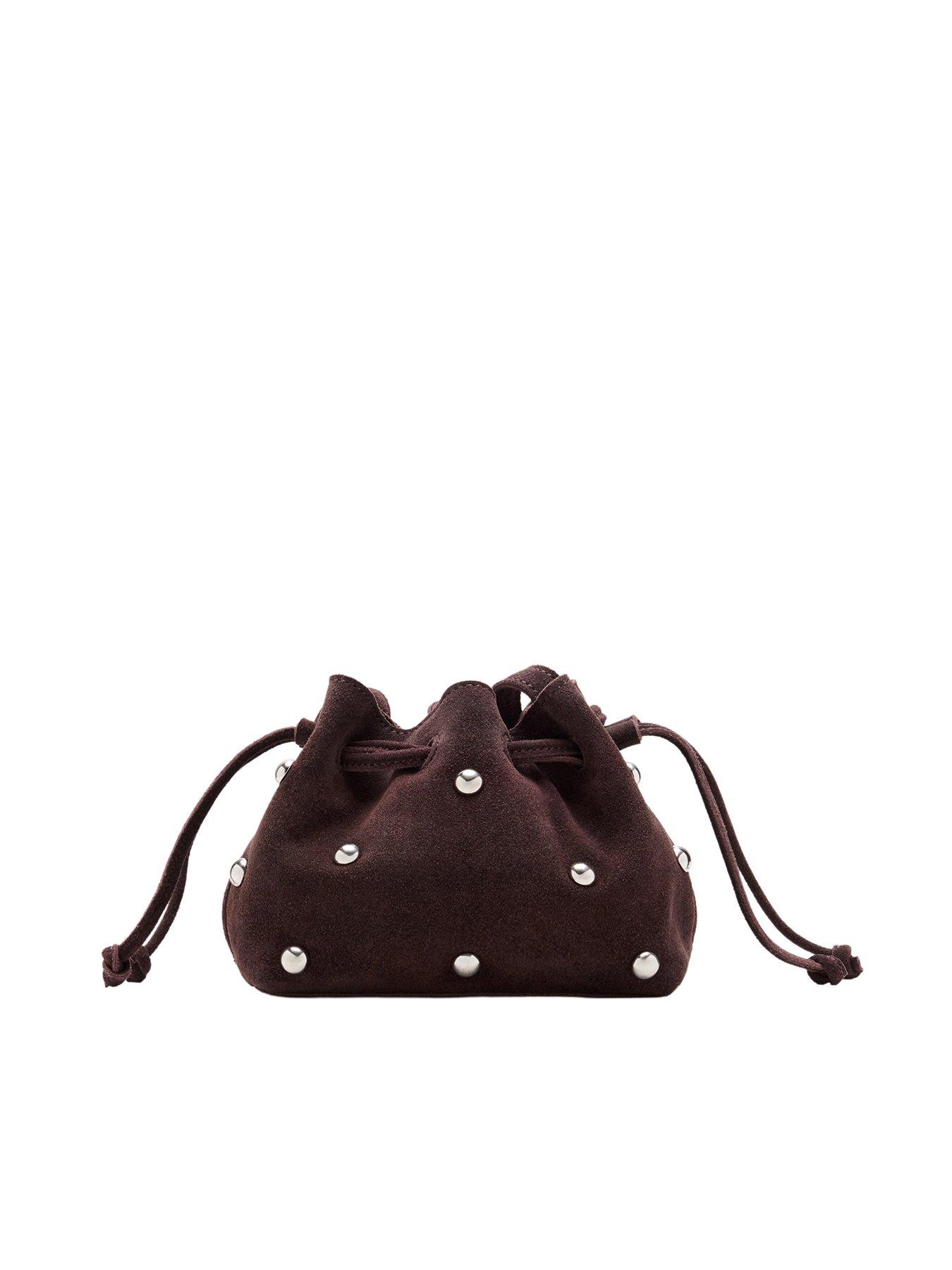 Mango Girls Leather Bucket Mini Bag - Brown