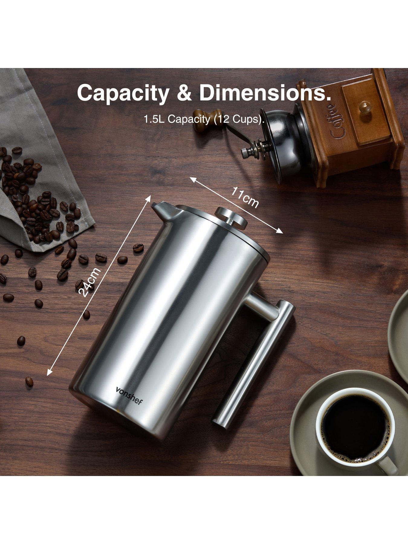 Image 7 of 7 of Vonshef 12 Cup Cafetiere With Spoon