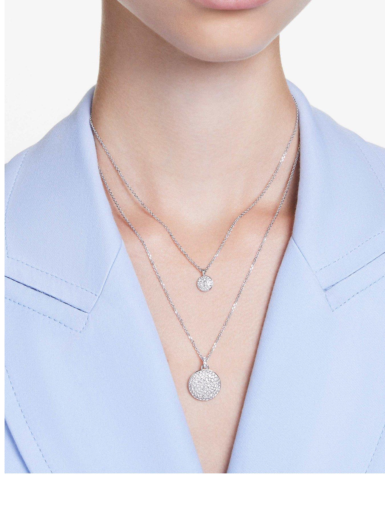Swarovski Sublima Layered Pendant - Silver