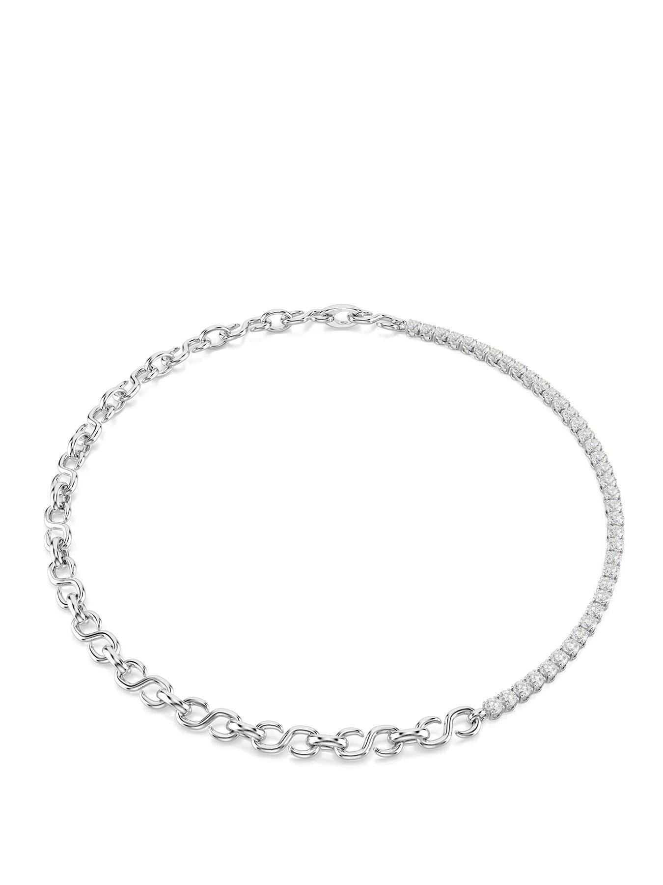 Image 1 of 5 of Swarovski Matrix Necklace - Silver