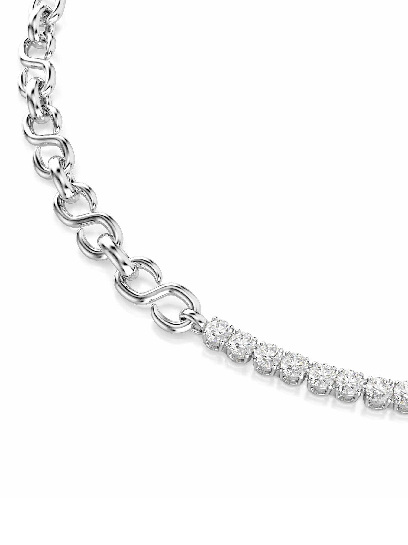 Image 3 of 5 of Swarovski Matrix Necklace - Silver