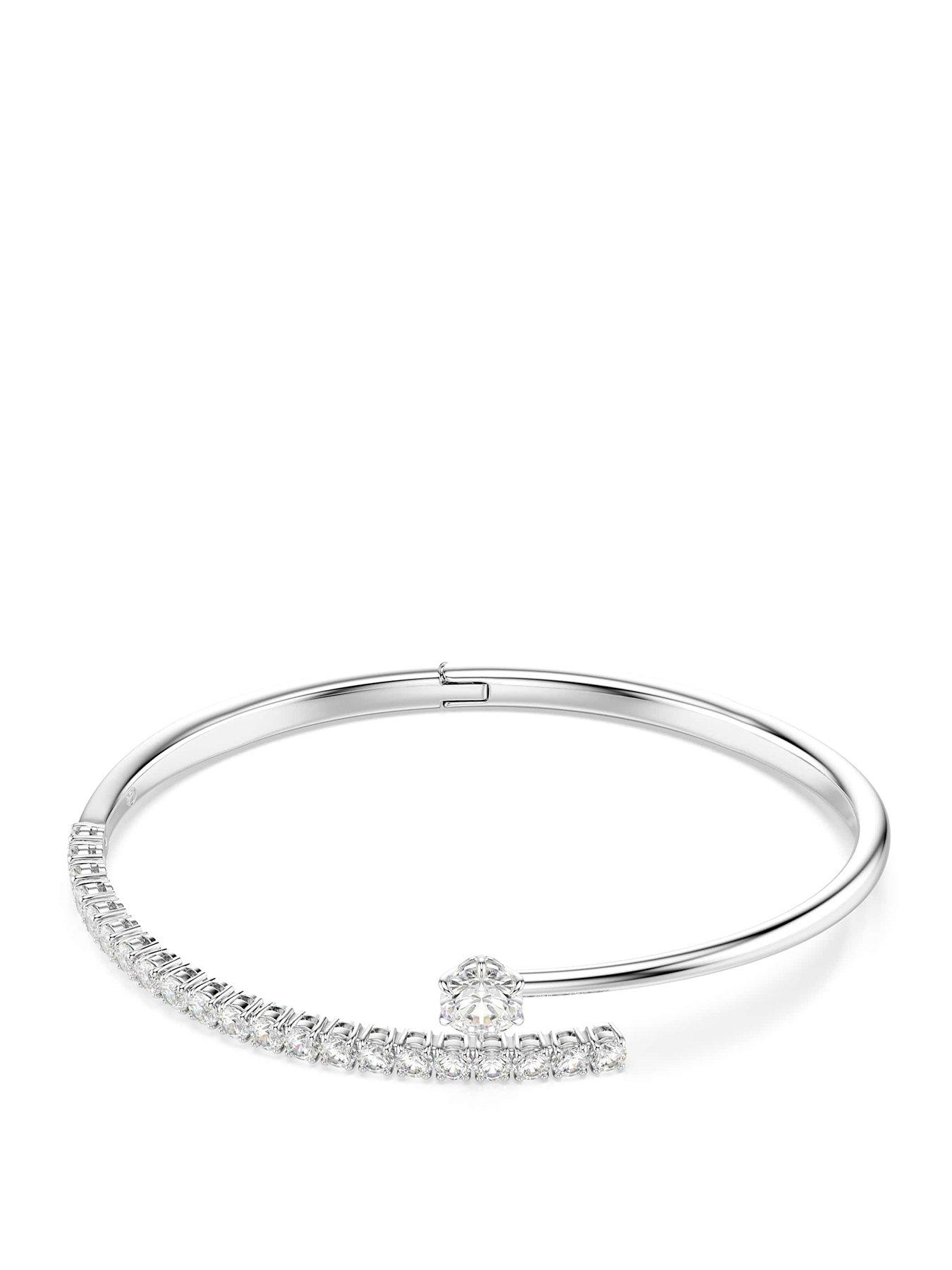Swarovski Matrix Bangle - Silver