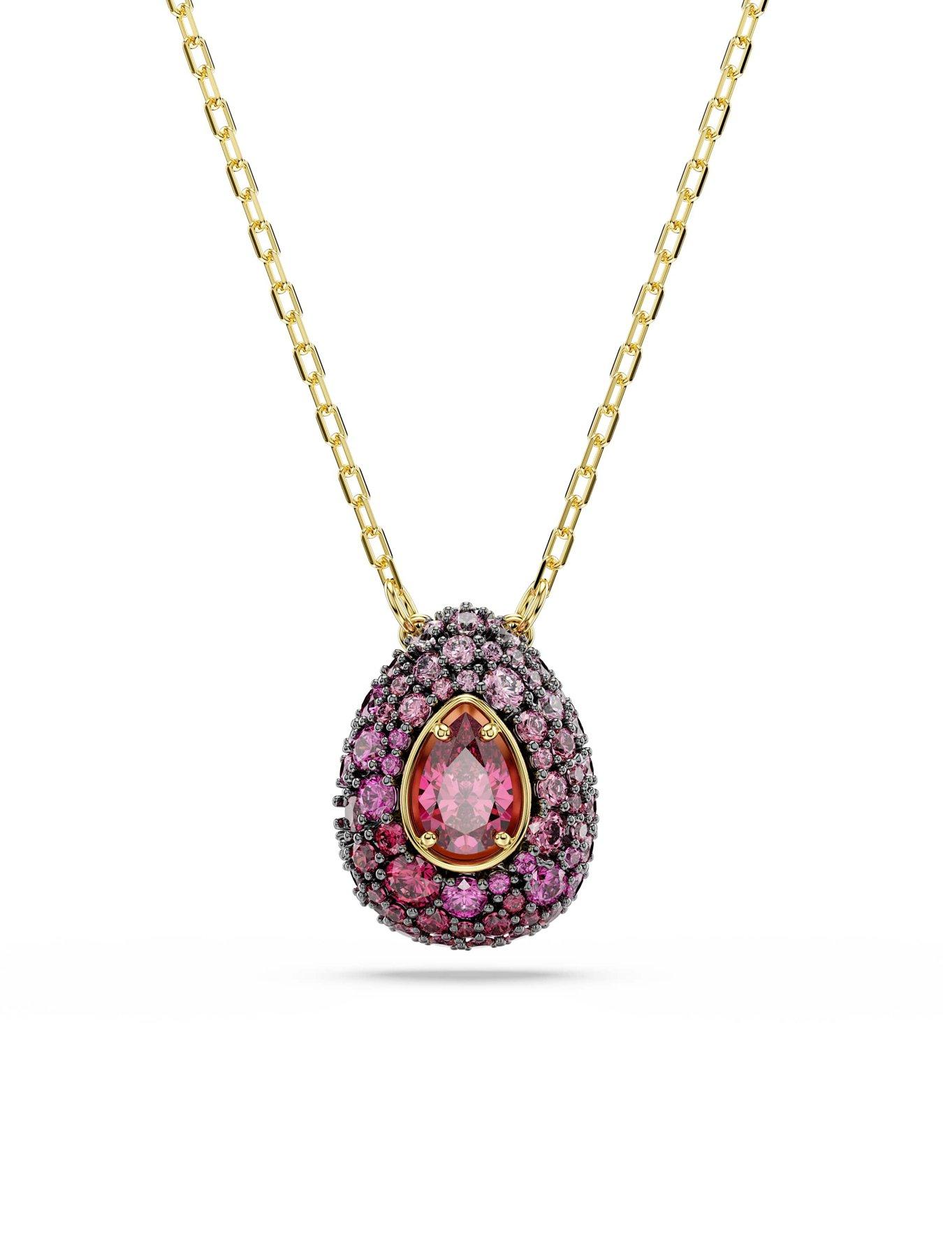 Image 6 of 7 of Swarovski Sublima Pear Cut Set - Red