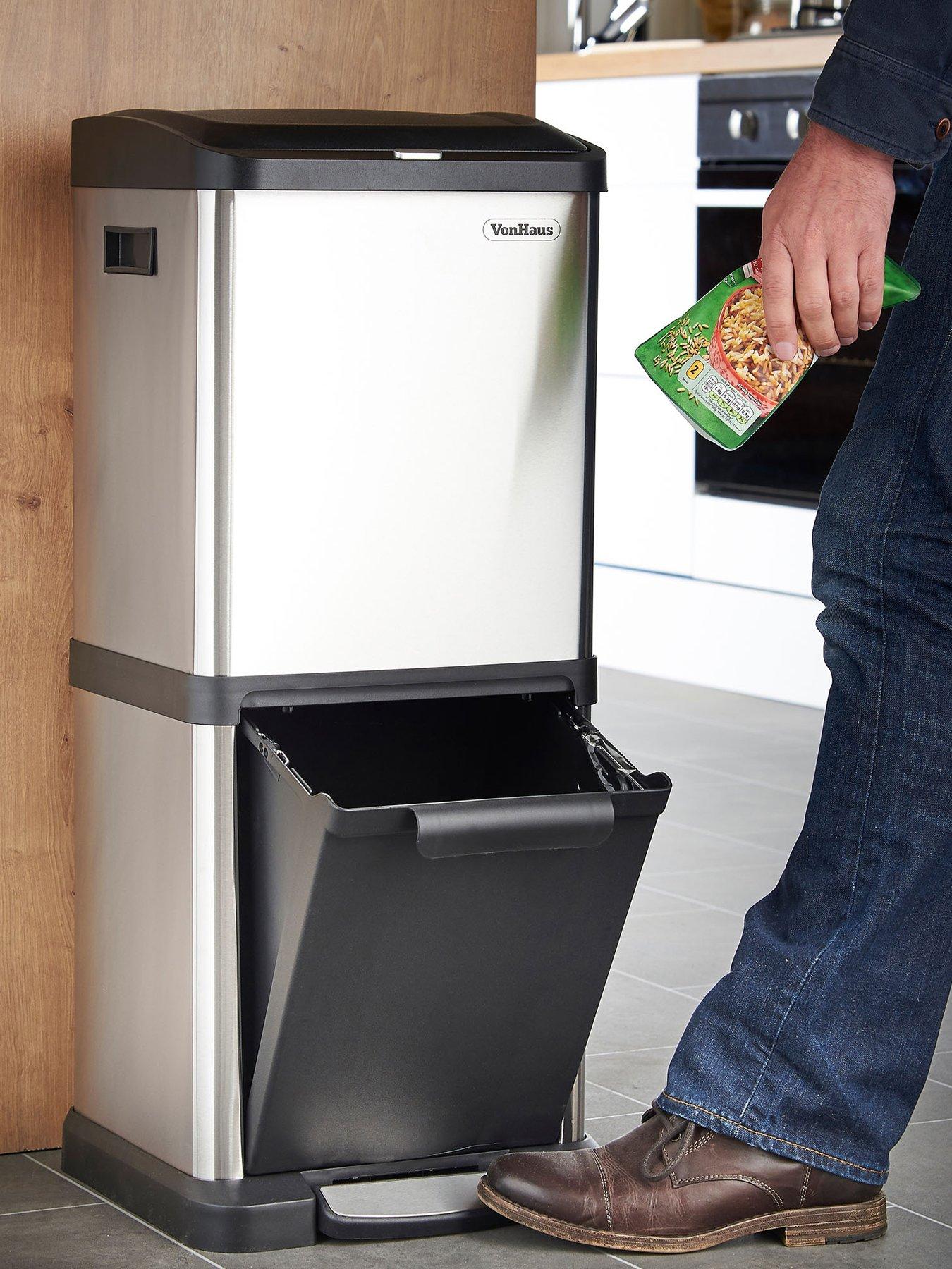 Image 1 of 7 of Vonshef 34l Double Stainless Steel Bin