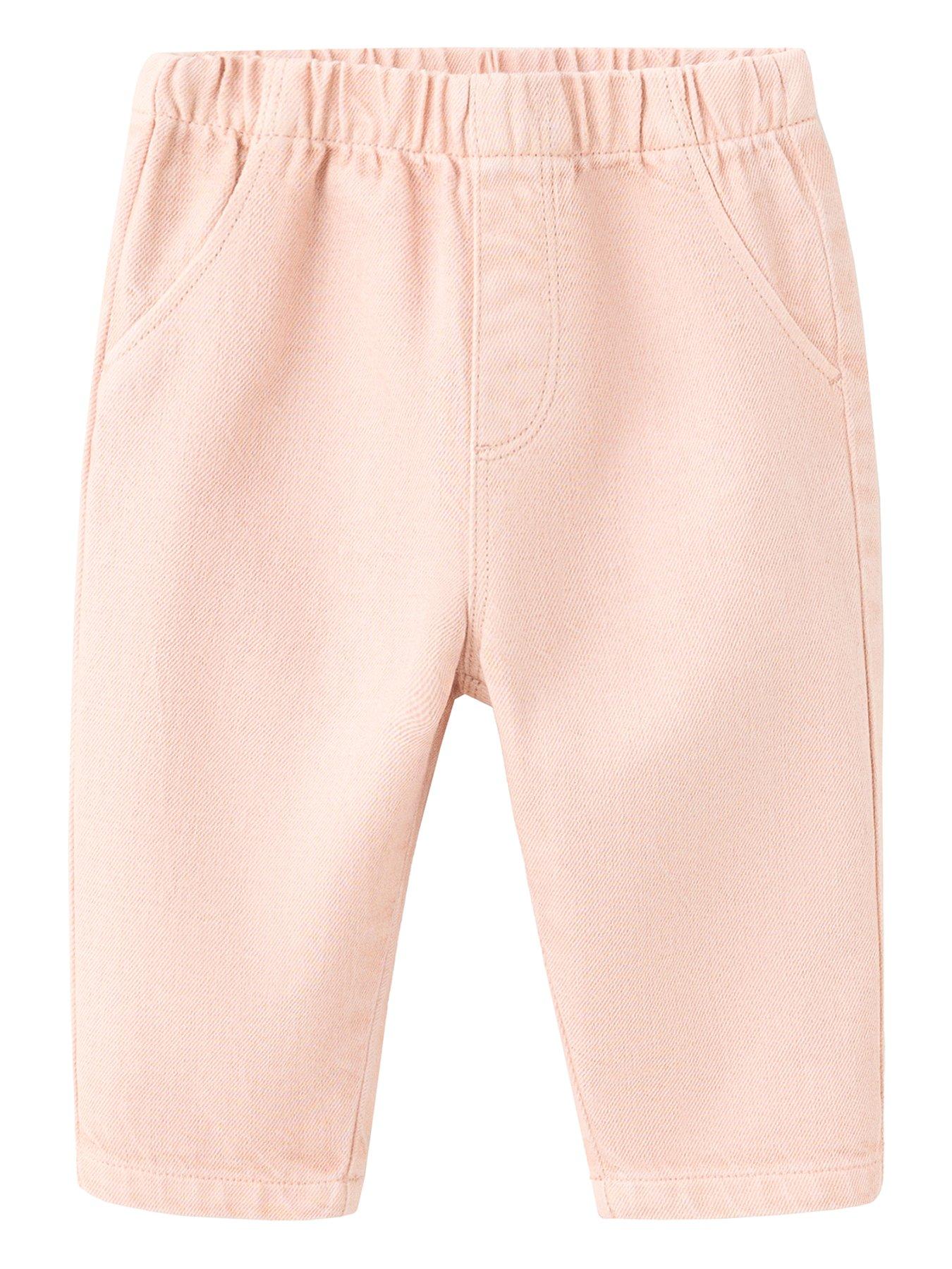 Image 1 of 4 of Mango Baby Girls Pull On Jeans - Pink