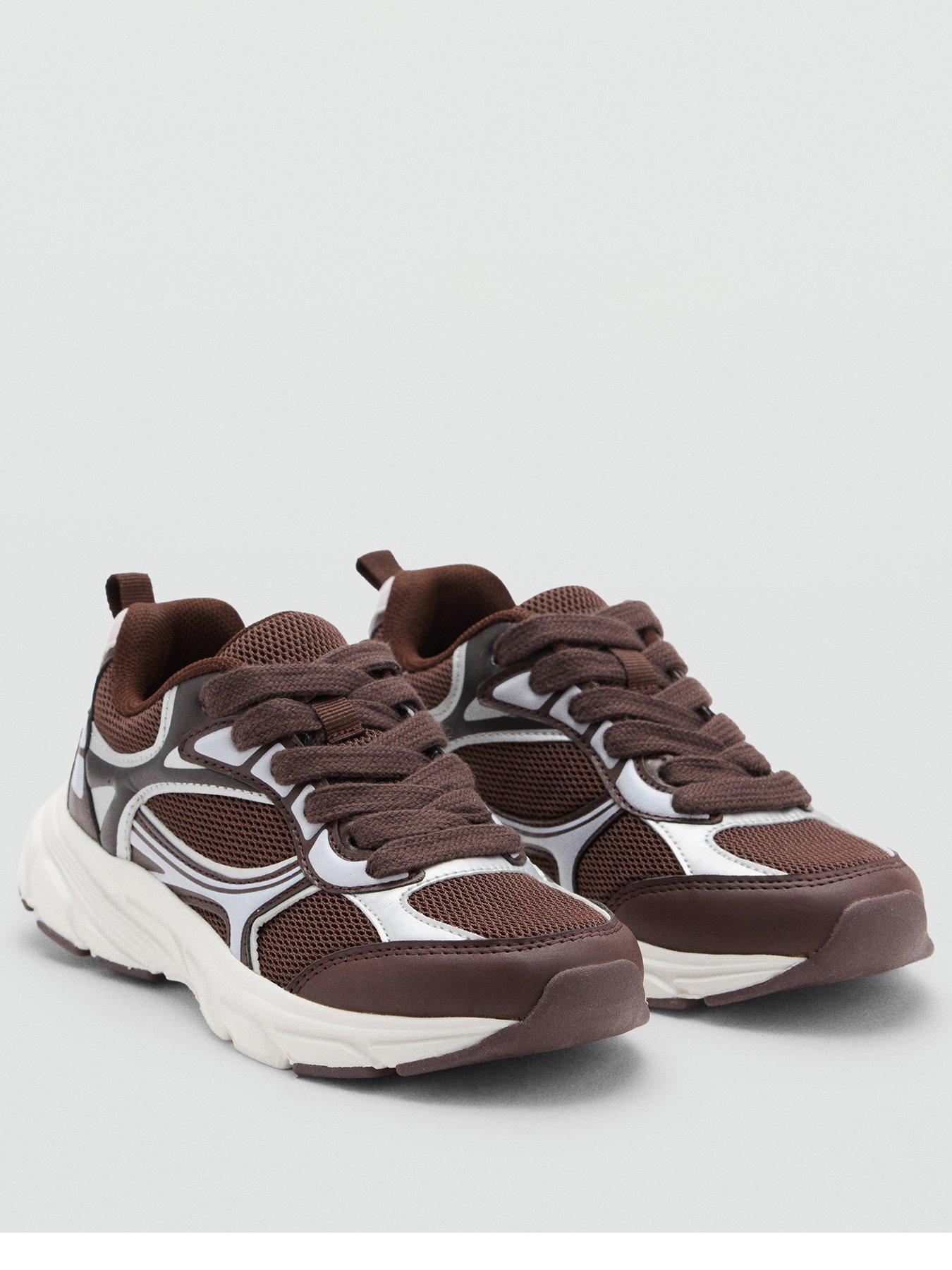 Image 2 of 6 of Mango Girls Two Tone Sport Trainers - Brown