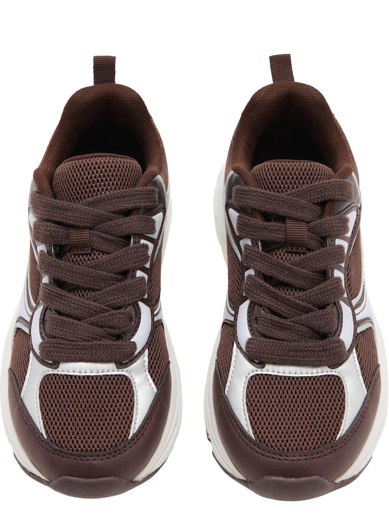Image 3 of 6 of Mango Girls Two Tone Sport Trainers - Brown
