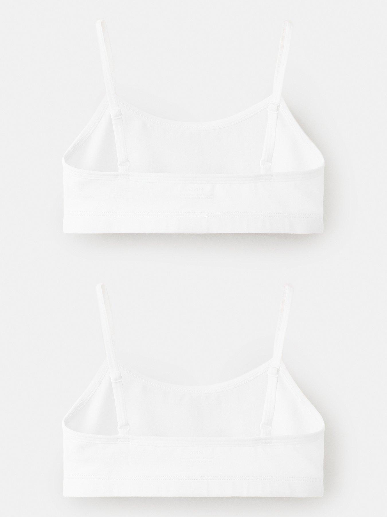Image 2 of 4 of Mango 2 Pack Bandeau Bralette with Thin Straps - Off White