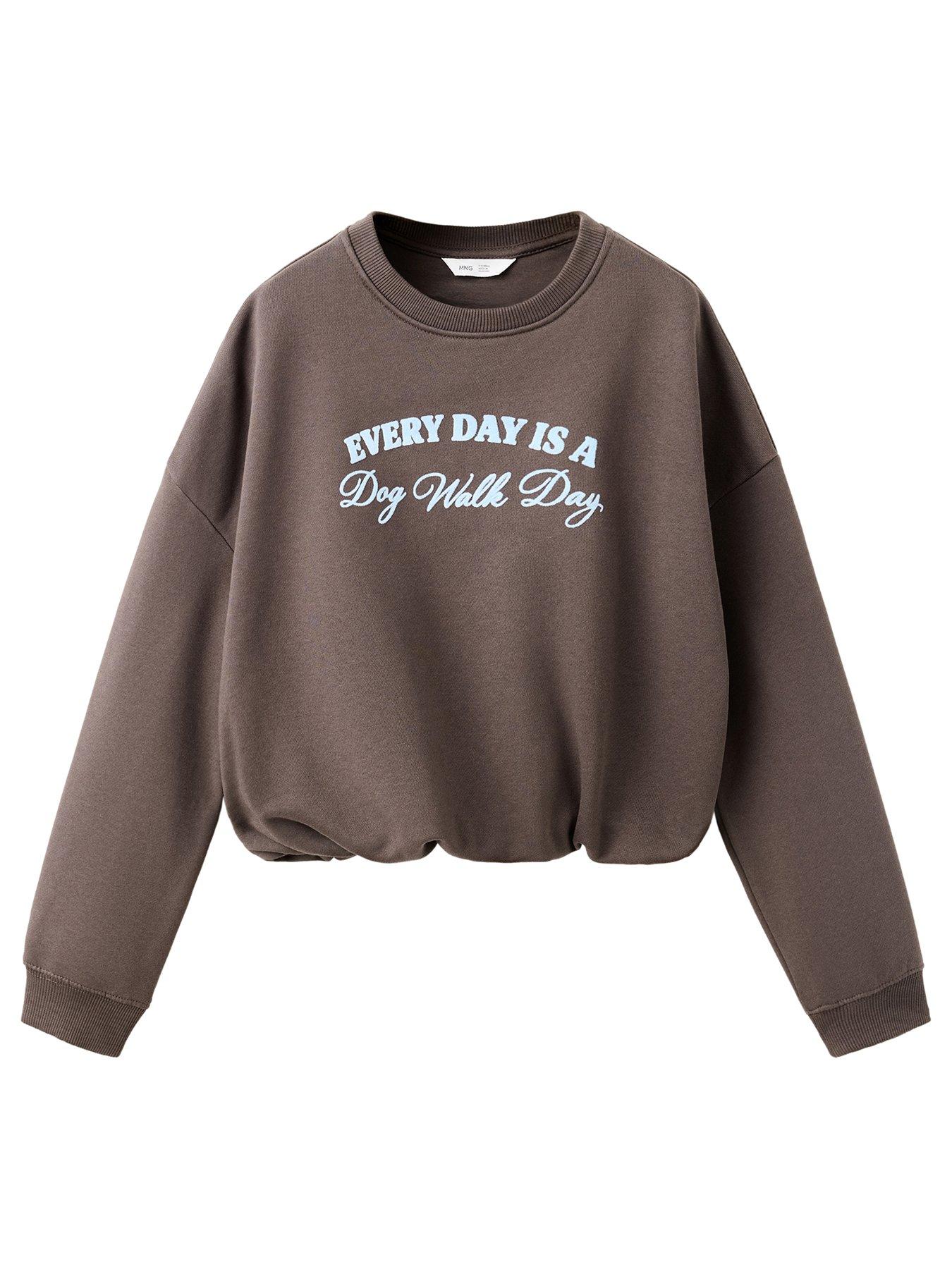 Mango Girls Dog Walk Sweat - Brown