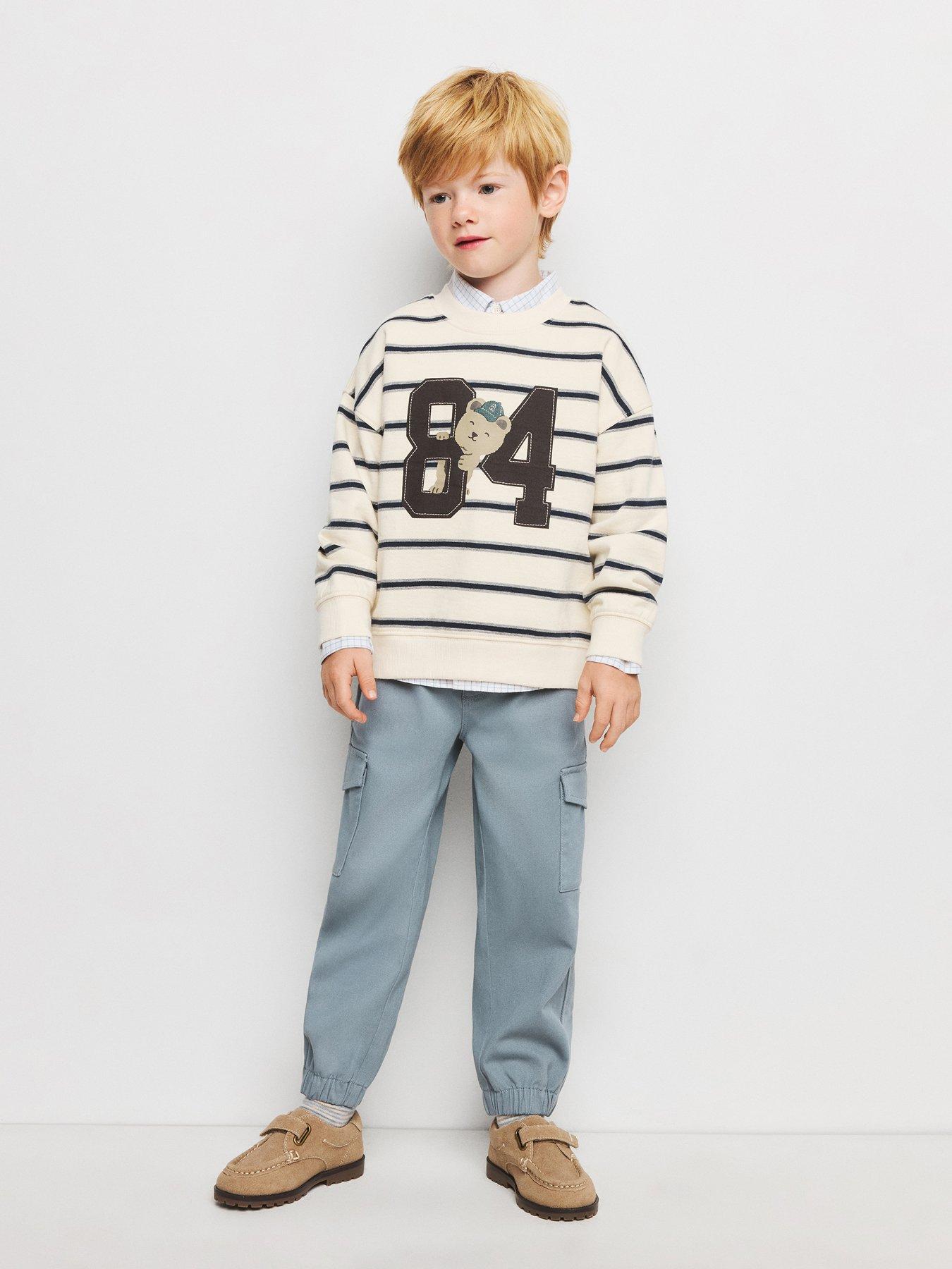 Mango Younger Boys Stripe 84 Sweatshirt - Cream