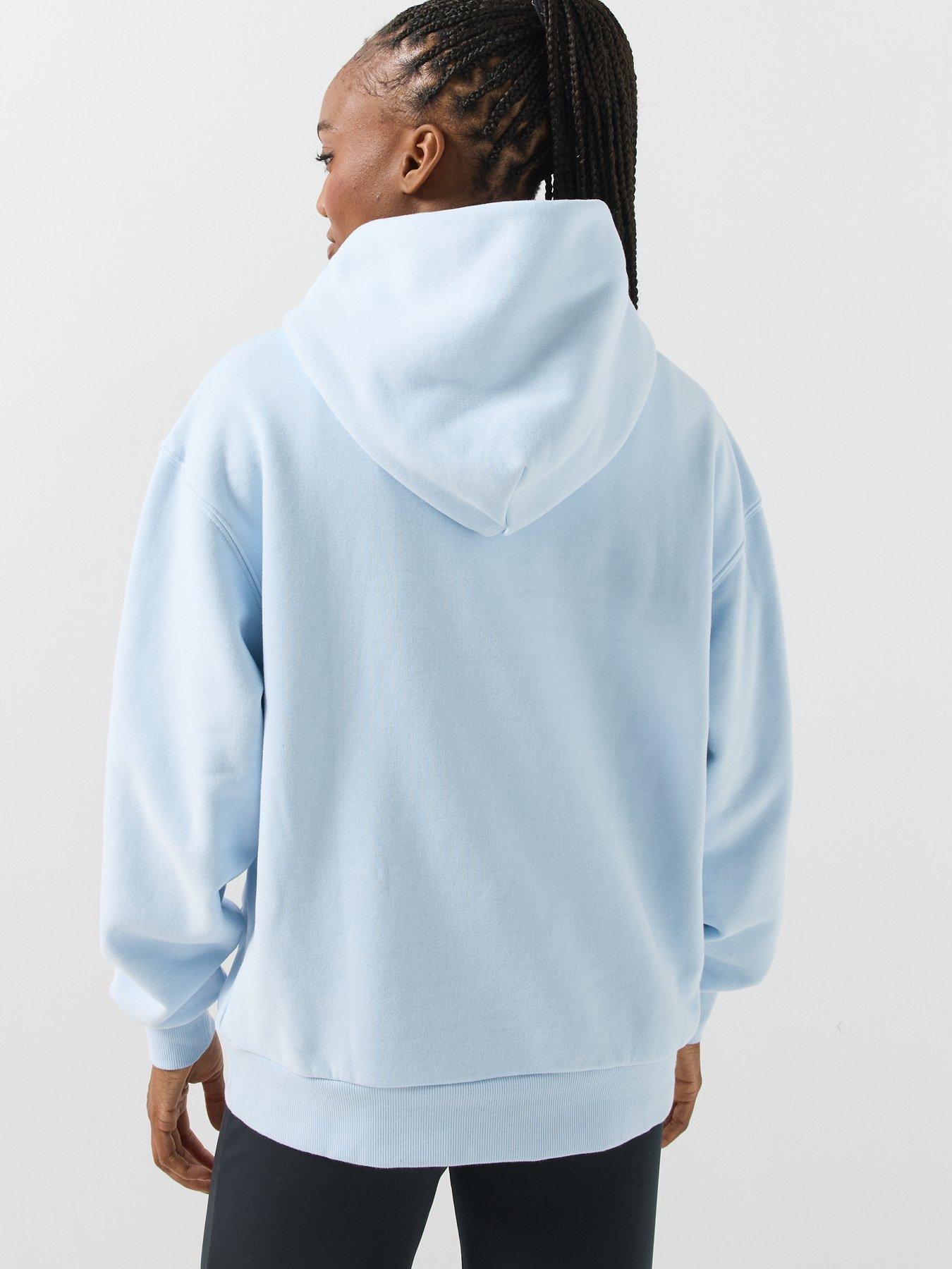 Image 2 of 6 of Gym + Coffee Womens Training Daily Relaxed Fit Hoodie - Blue