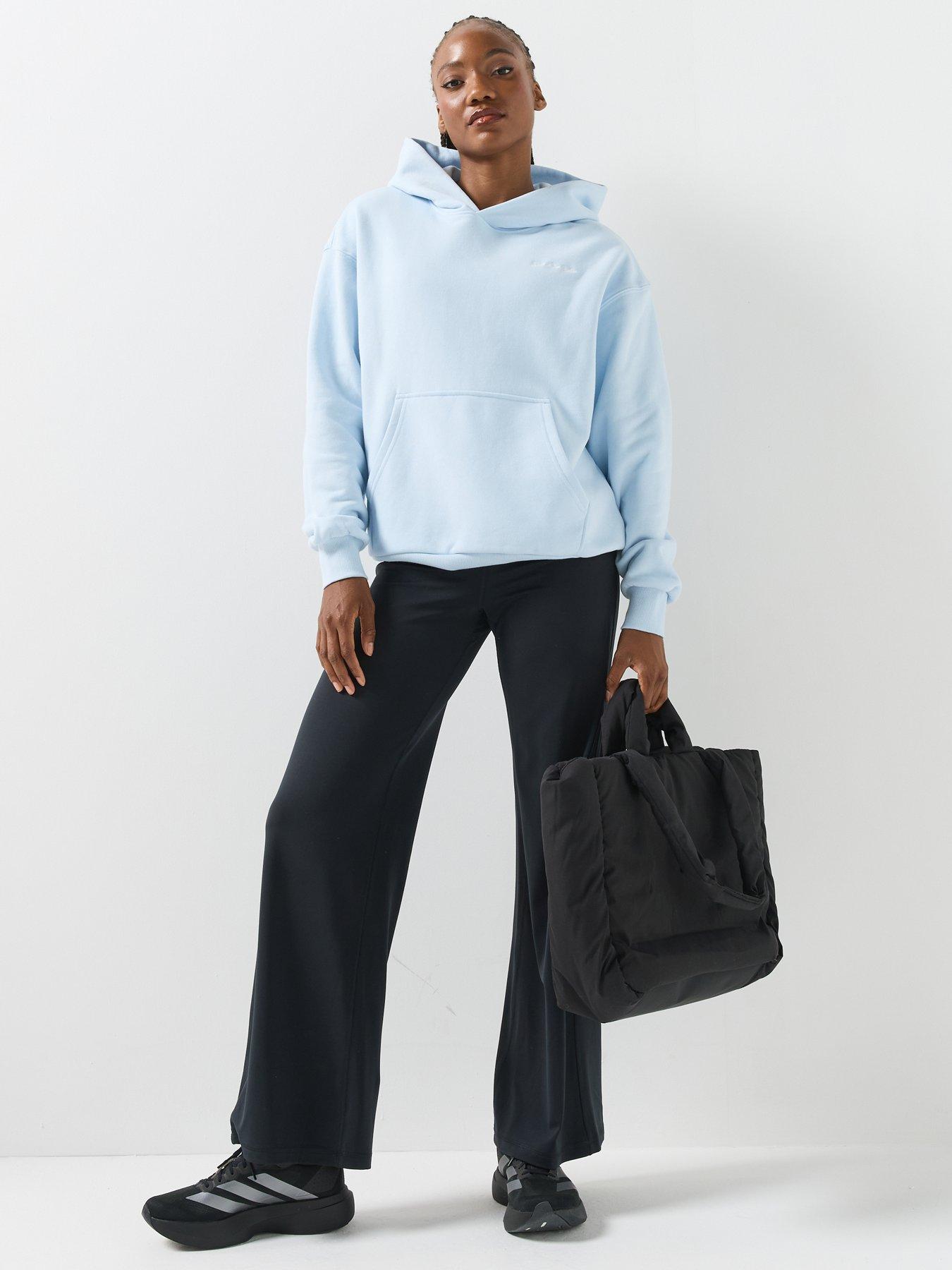 Image 3 of 6 of Gym + Coffee Womens Training Daily Relaxed Fit Hoodie - Blue