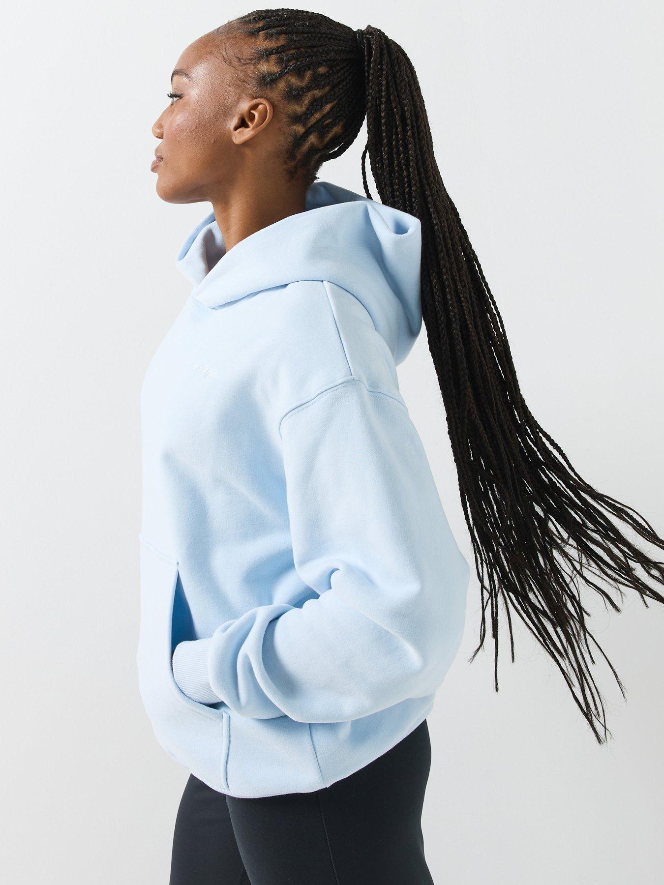 Image 5 of 6 of Gym + Coffee Womens Training Daily Relaxed Fit Hoodie - Blue