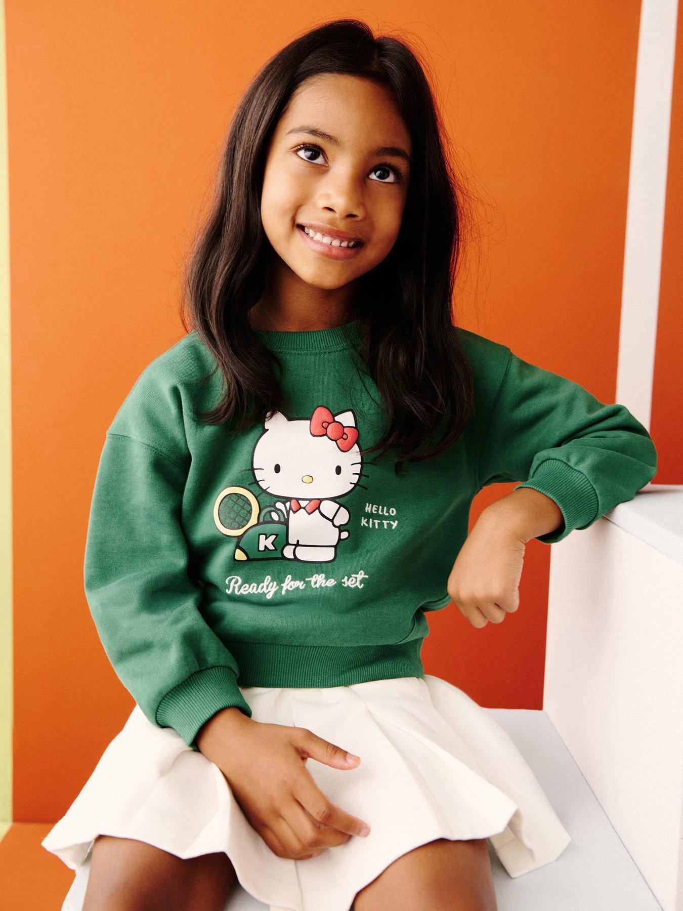 Mango Younger Girls Hello Kitty Tennis Sweatshirt - Green