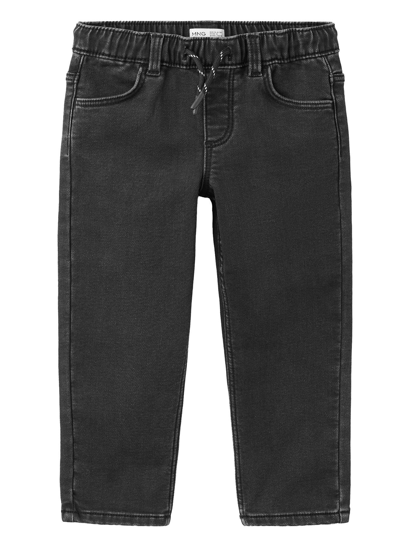 Mango Younger Boys Comfy Drawstring Jeans - Black