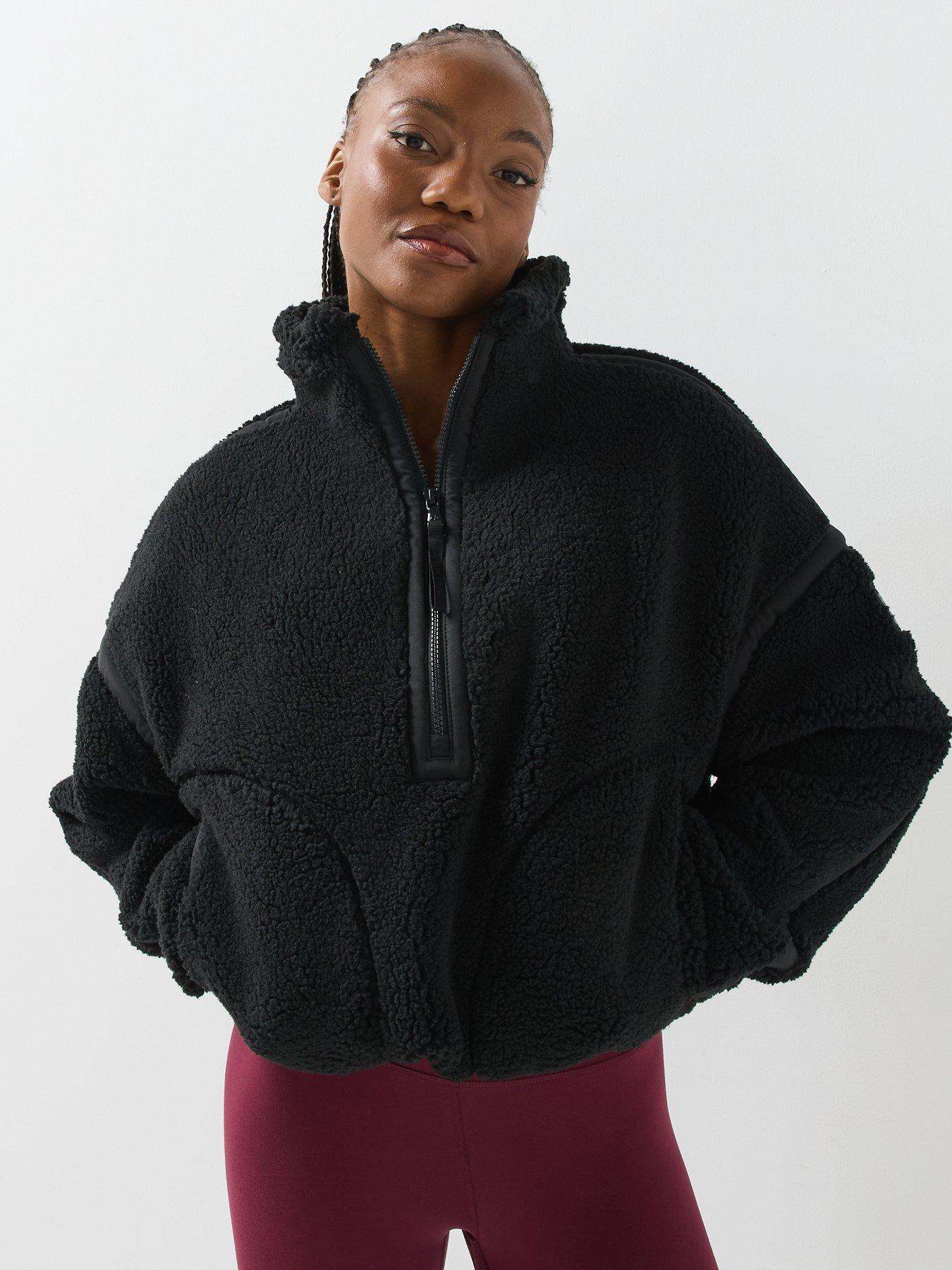 Image 1 of 5 of Gym + Coffee Womens Training Industry Half Zip - Black
