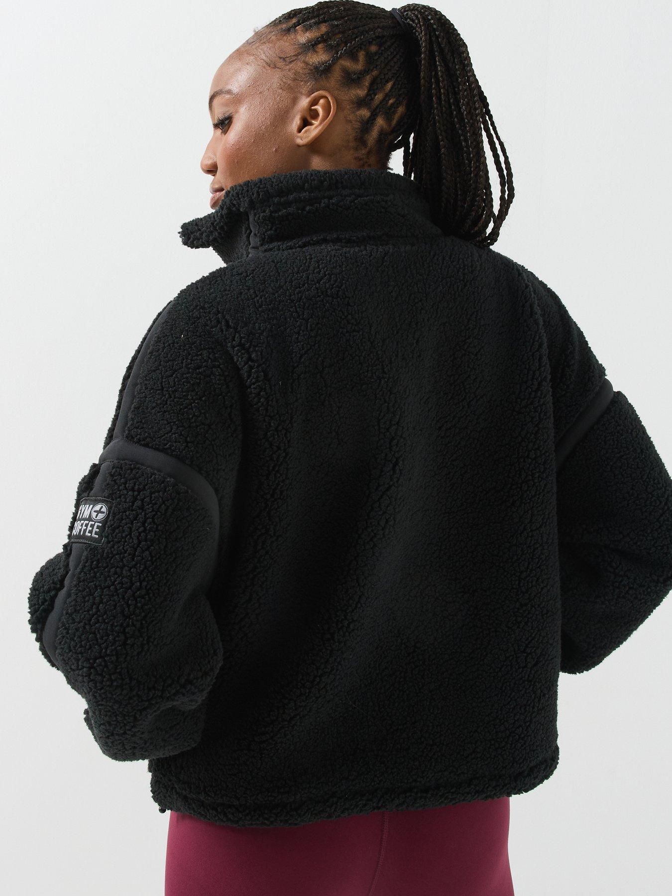 Image 2 of 5 of Gym + Coffee Womens Training Industry Half Zip - Black