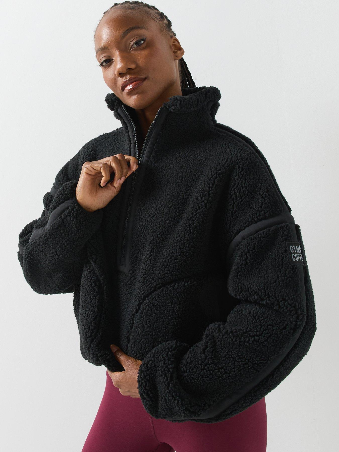 Image 5 of 5 of Gym + Coffee Womens Training Industry Half Zip - Black