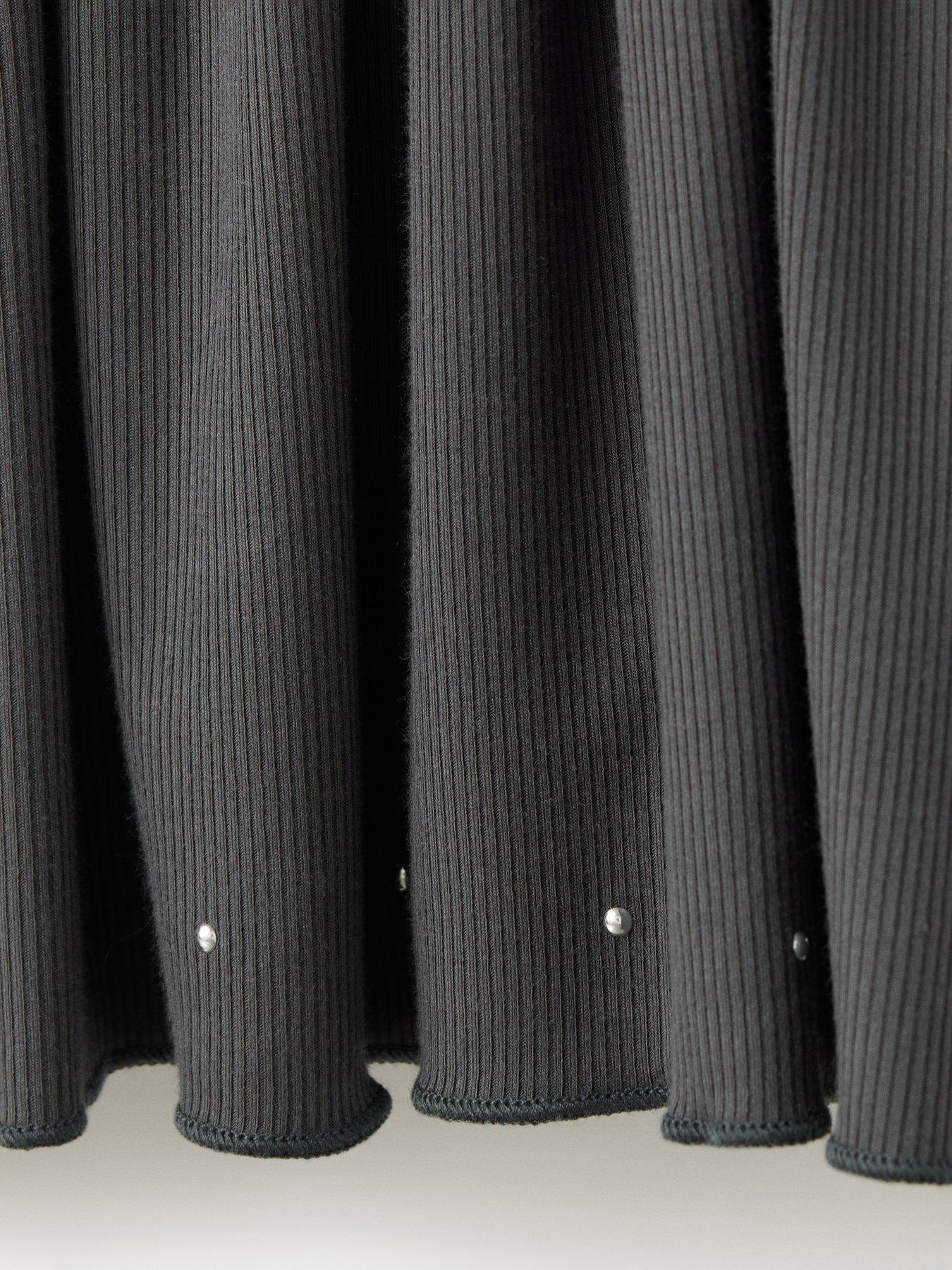 Image 3 of 4 of Mango Girls Twist Front Dress - Grey