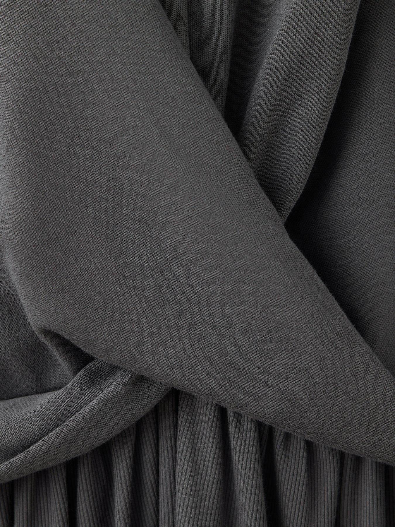 Image 4 of 4 of Mango Girls Twist Front Dress - Grey