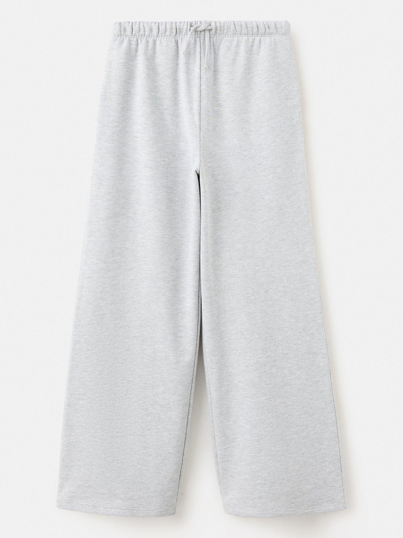Image 1 of 3 of Mango Girls Wide Leg Joggers - Grey