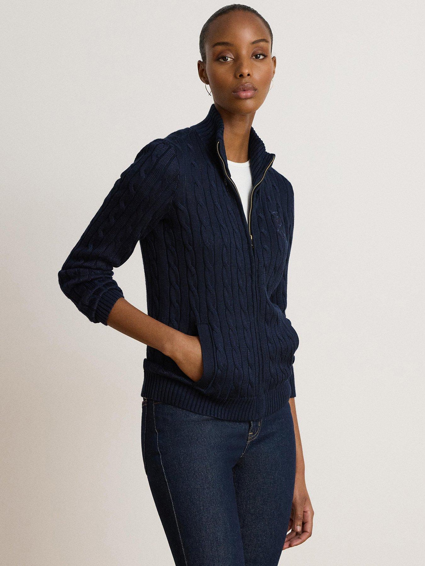 Image 1 of 7 of Lauren by Ralph Lauren Womens Pantos Sweater - Navy