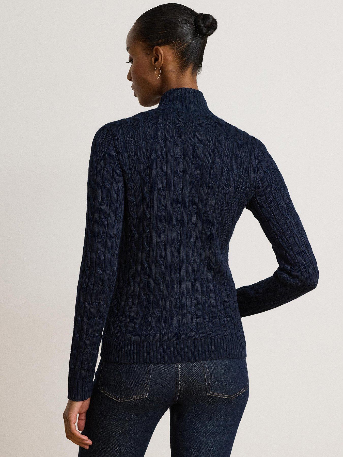 Image 2 of 7 of Lauren by Ralph Lauren Womens Pantos Sweater - Navy