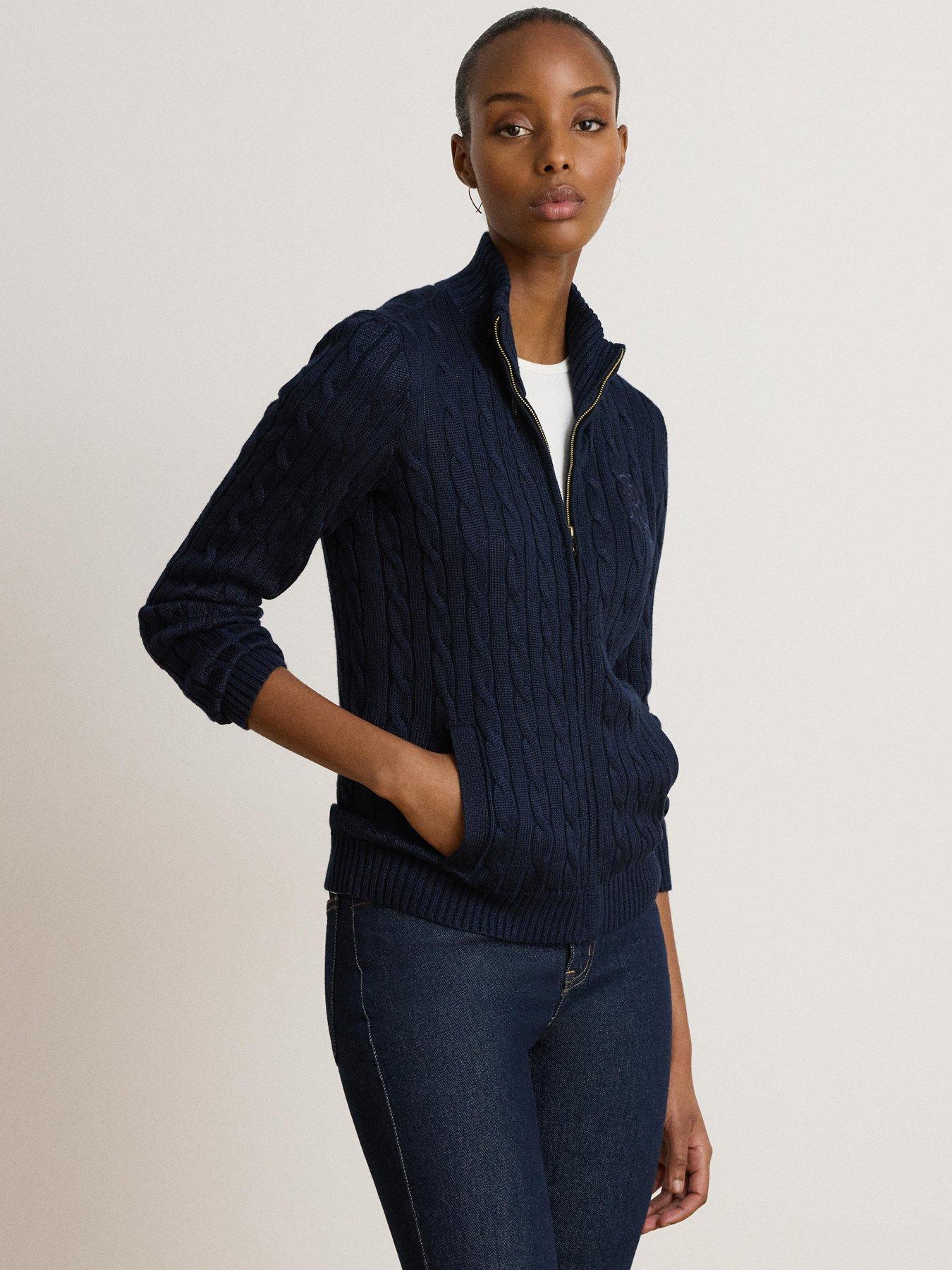 Image 6 of 7 of Lauren by Ralph Lauren Womens Pantos Sweater - Navy