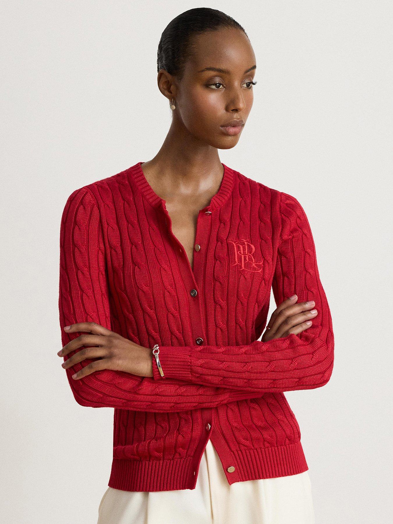 Image 1 of 7 of Lauren by Ralph Lauren Womens Ralhan Sweater - Red