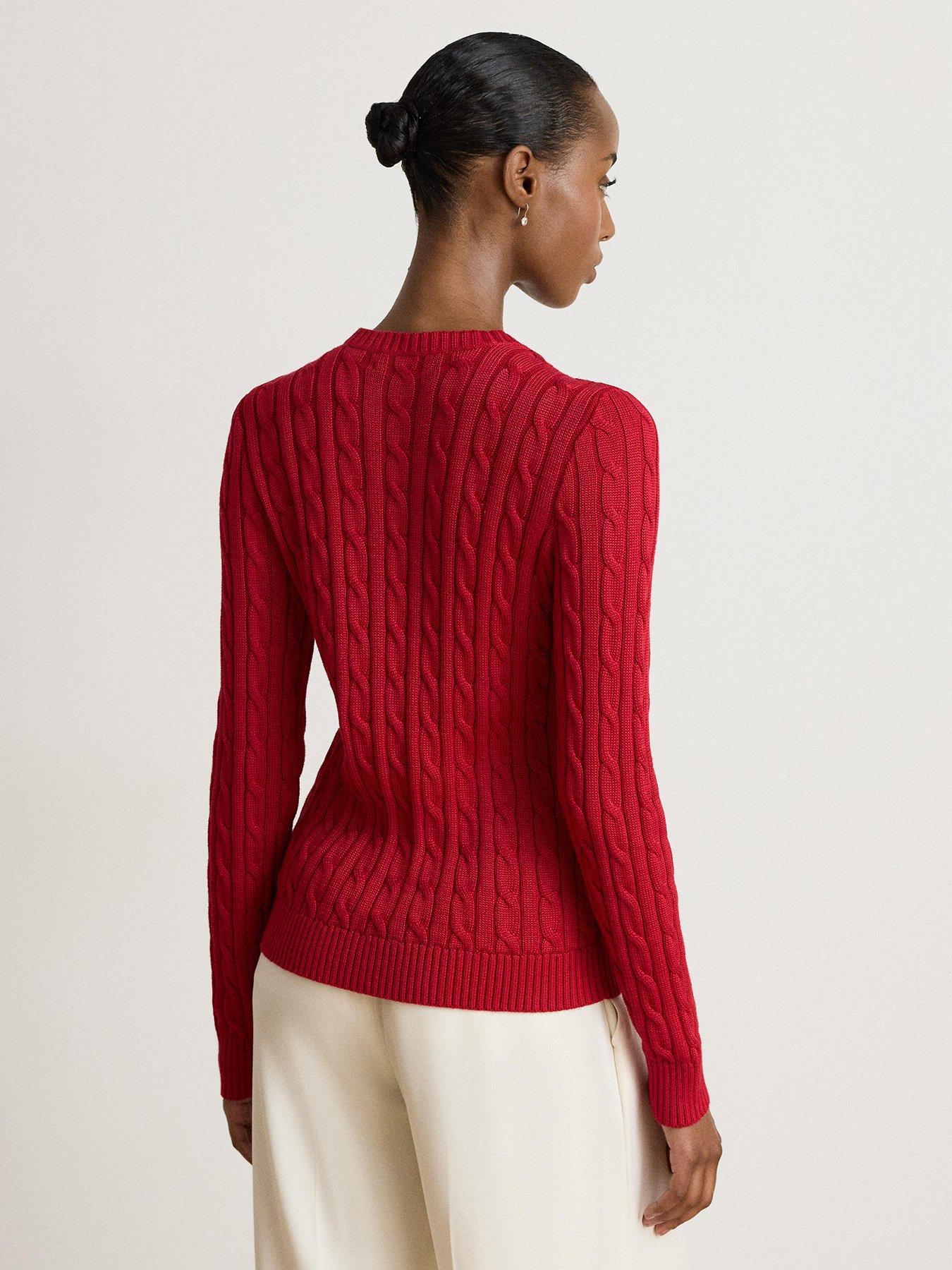 Image 2 of 7 of Lauren by Ralph Lauren Womens Ralhan Sweater - Red