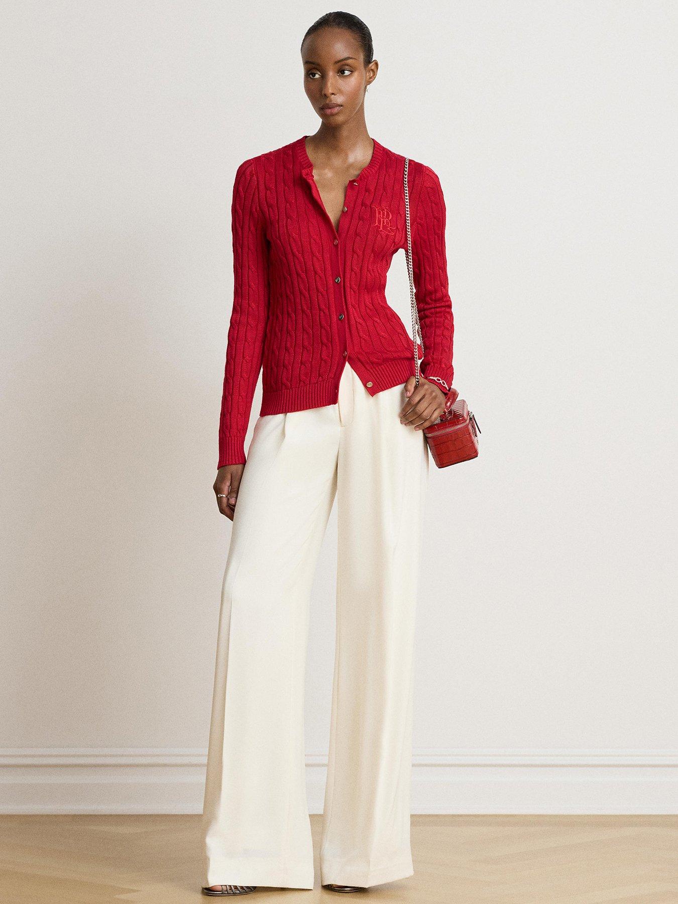 Image 3 of 7 of Lauren by Ralph Lauren Womens Ralhan Sweater - Red