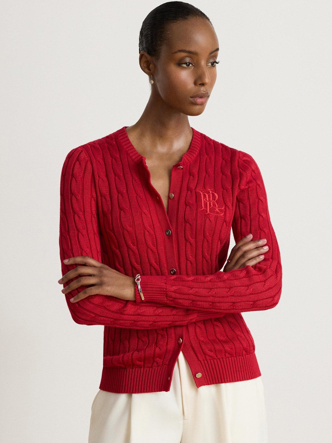 Image 6 of 7 of Lauren by Ralph Lauren Womens Ralhan Sweater - Red