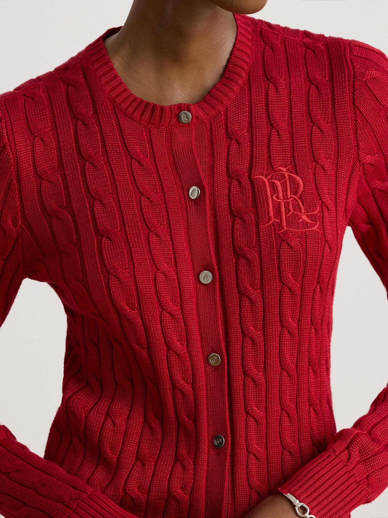 Image 7 of 7 of Lauren by Ralph Lauren Womens Ralhan Sweater - Red