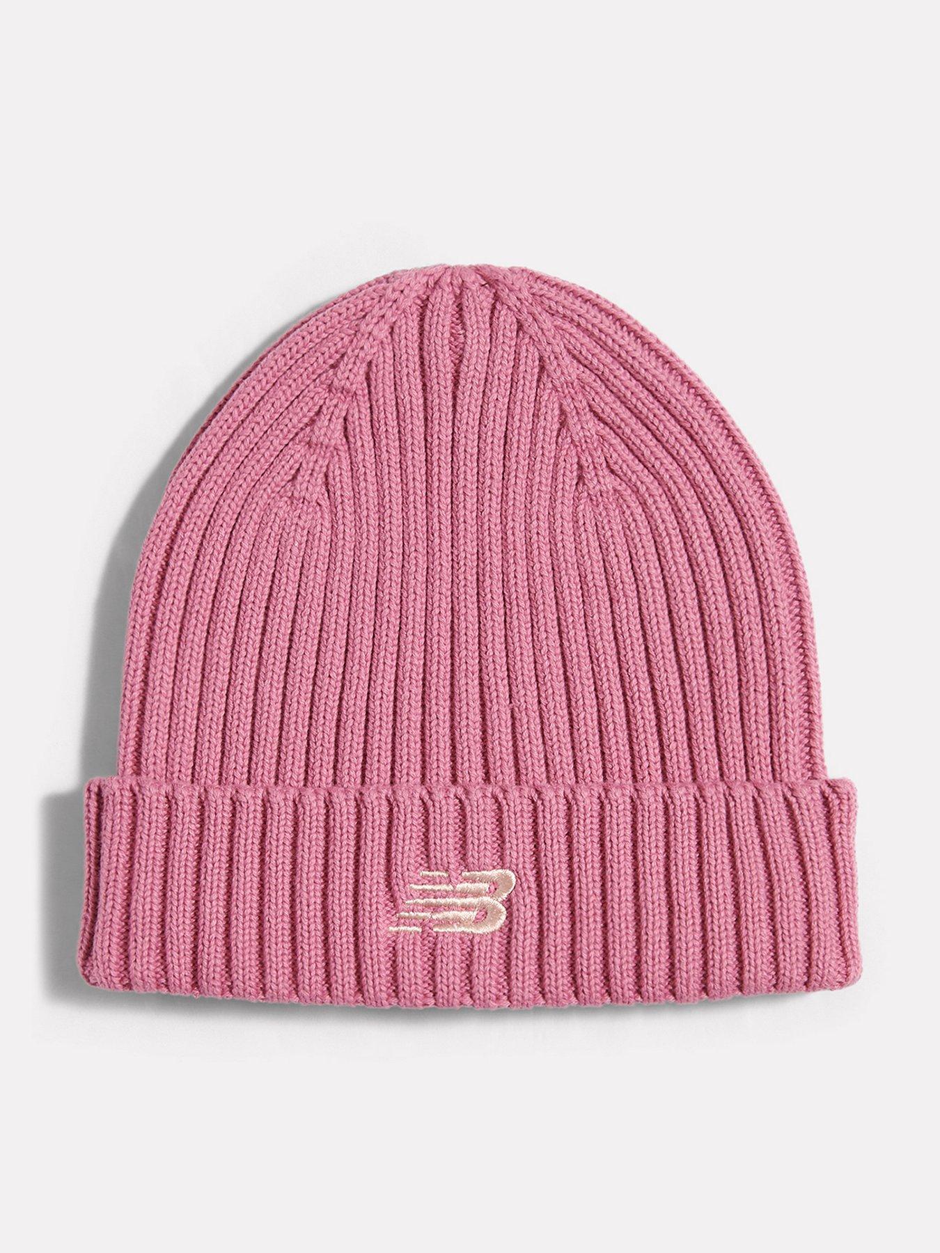 Image 1 of 3 of New Balance Unisex Rib Knit Turn-Up Beanie - Pink
