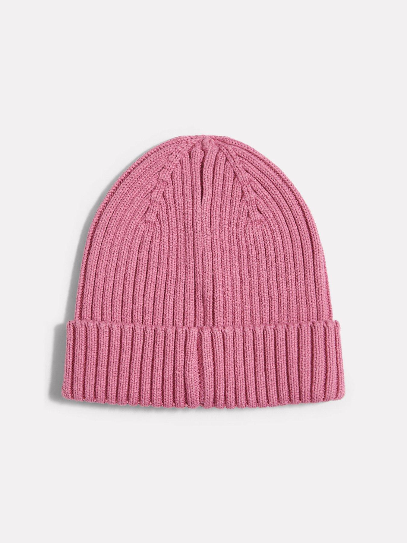Image 2 of 3 of New Balance Unisex Rib Knit Turn-Up Beanie - Pink