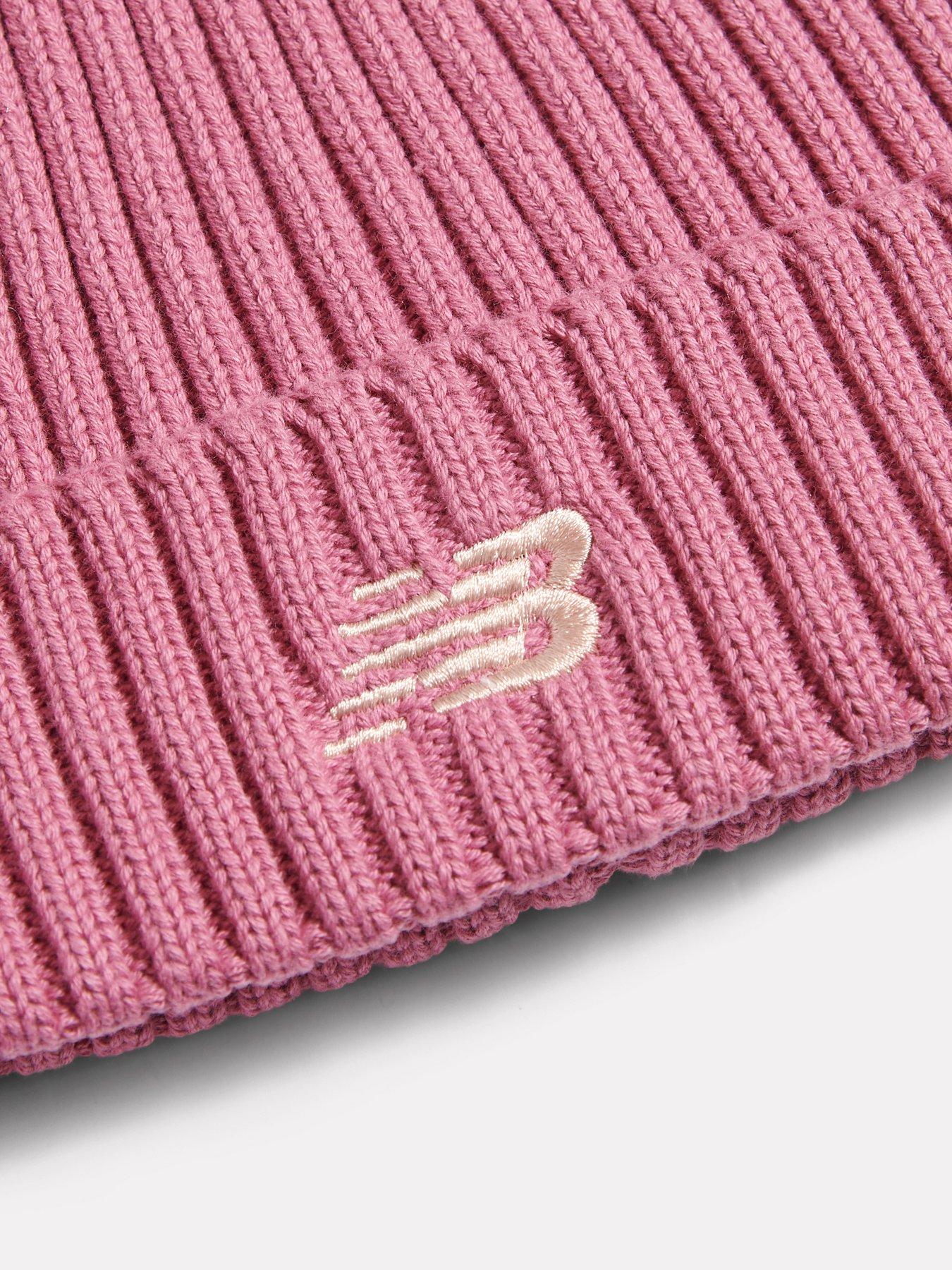 Image 3 of 3 of New Balance Unisex Rib Knit Turn-Up Beanie - Pink