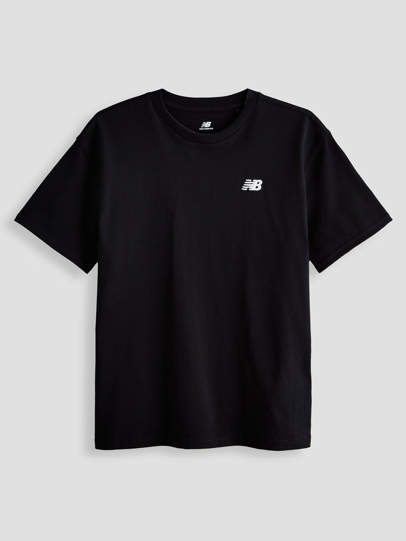 New Balance Junior Boys Jersey Small Logo T-Shirt - Black