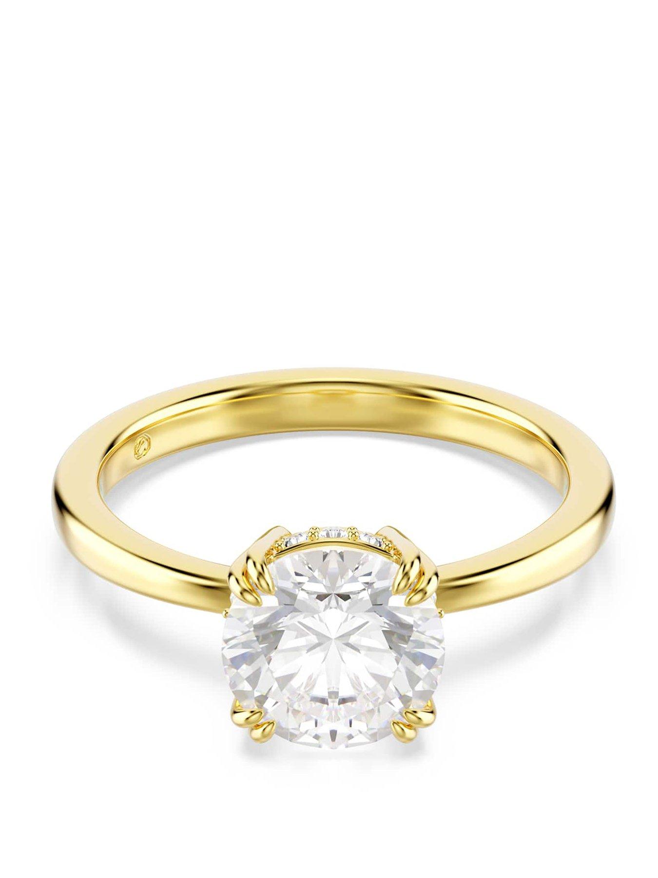 Image 1 of 5 of Swarovski Stilla Cocktail Ring - Gold