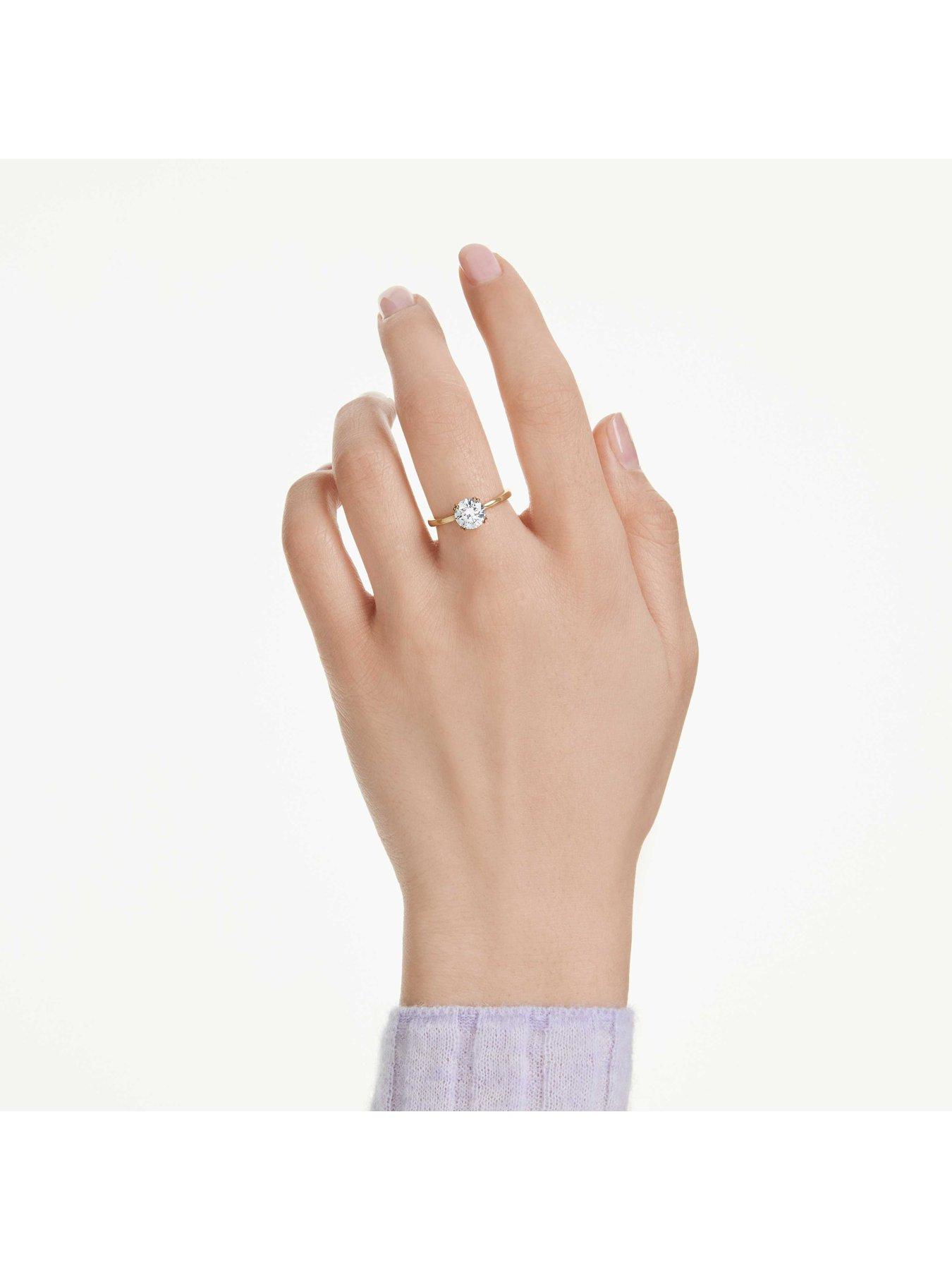 Image 2 of 5 of Swarovski Stilla Cocktail Ring - Gold