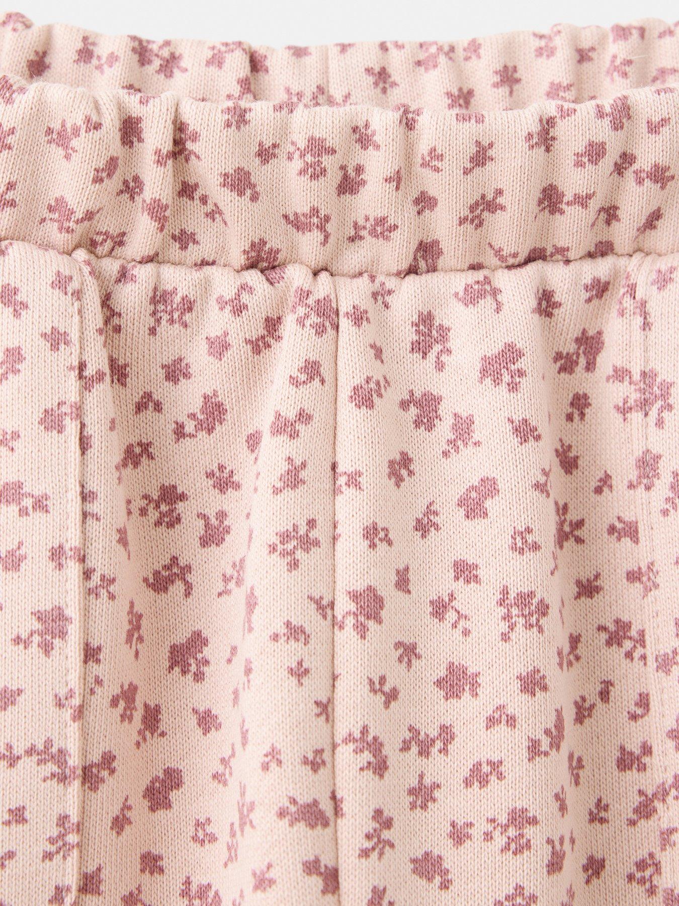Image 3 of 4 of Mango Baby Girls Floral Co-Ord Joggers - Pink