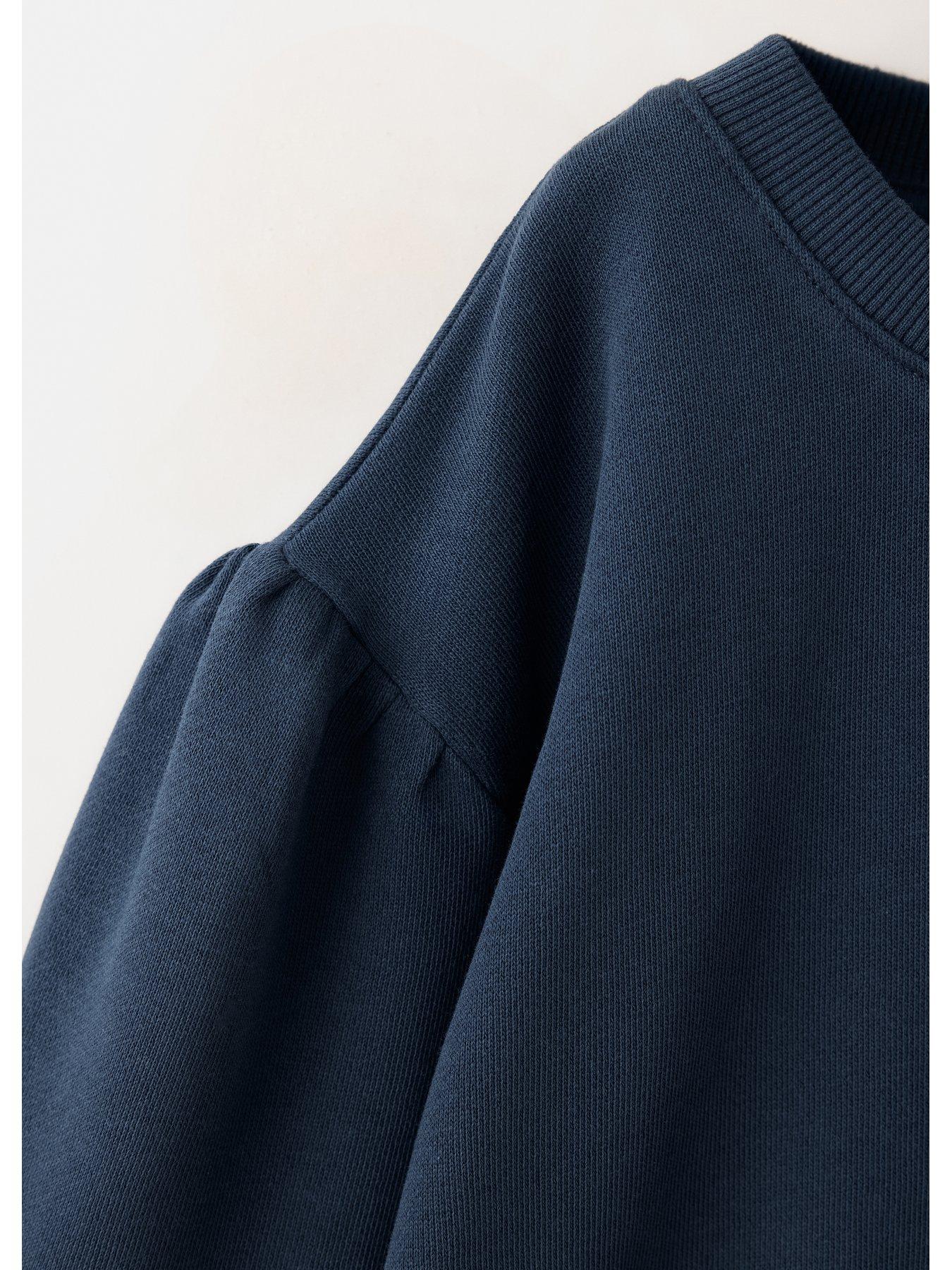 Image 4 of 4 of Mango Younger Girls Butterfly Sweatshirt - Navy