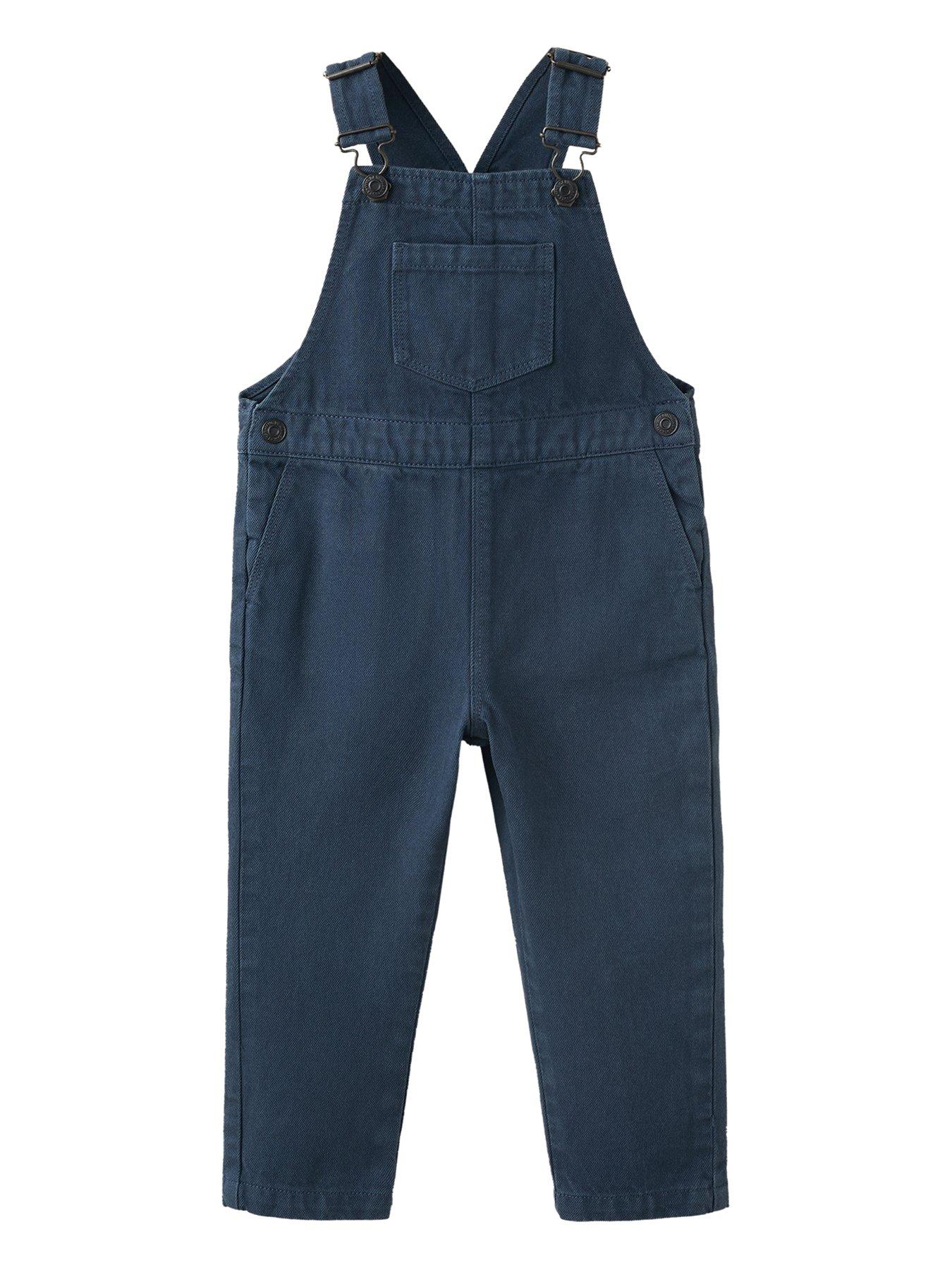 Image 1 of 4 of Mango Younger Boys Dungarees - Navy