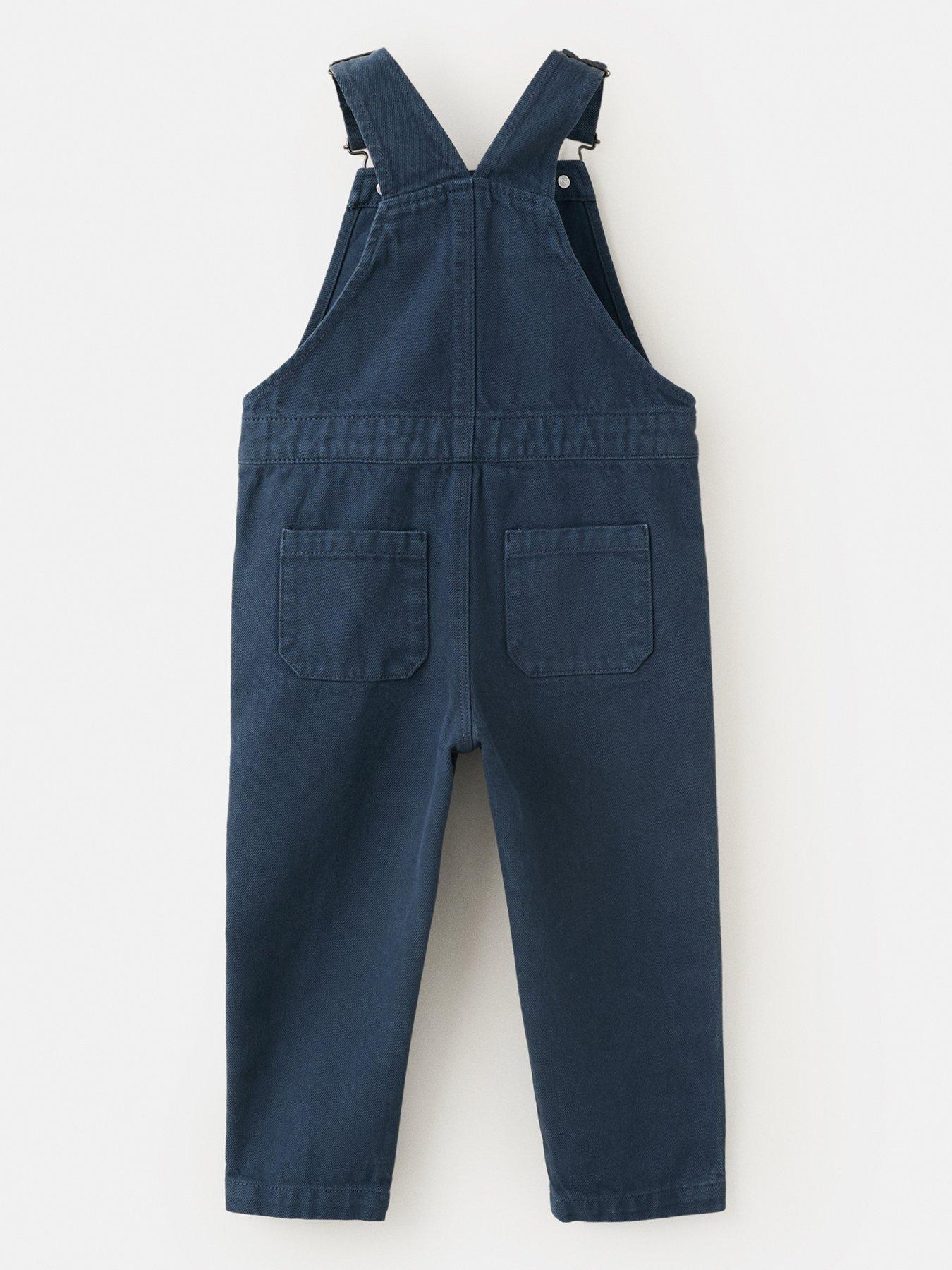 Image 2 of 4 of Mango Younger Boys Dungarees - Navy