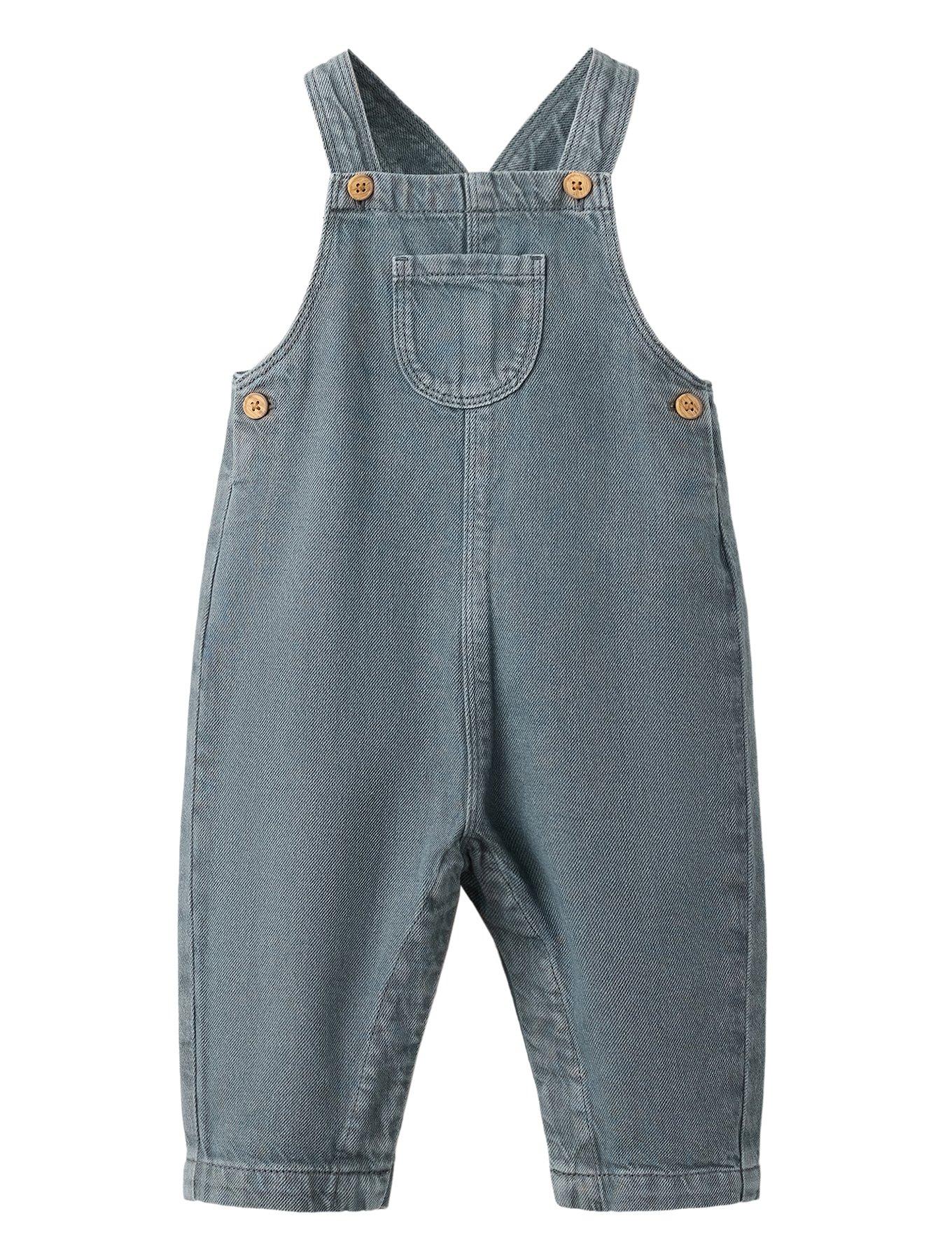 Mango Baby Boys Pocket Dungarees - Blue