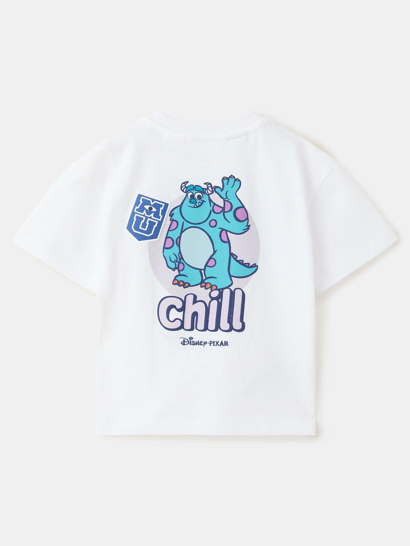 Image 2 of 4 of Mango Younger Boys Monsters Inc Moods Short Sleeve T-Shirt - White