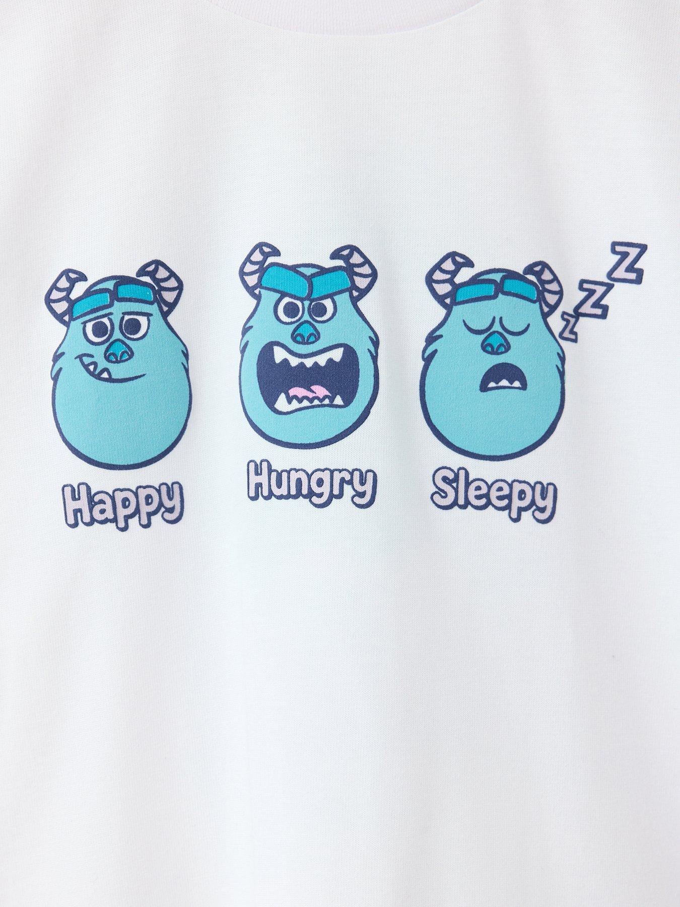 Image 3 of 4 of Mango Younger Boys Monsters Inc Moods Short Sleeve T-Shirt - White