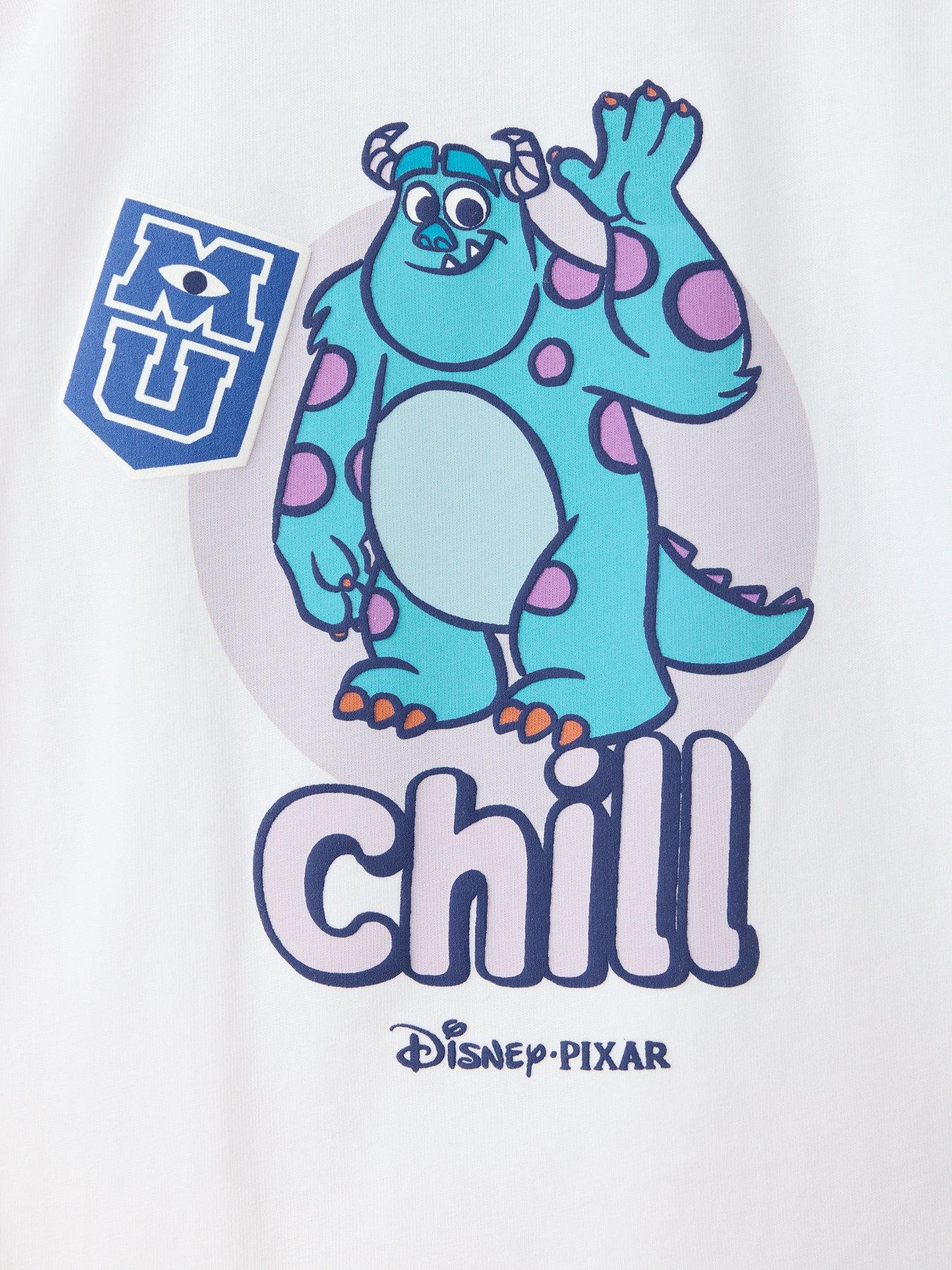 Image 4 of 4 of Mango Younger Boys Monsters Inc Moods Short Sleeve T-Shirt - White
