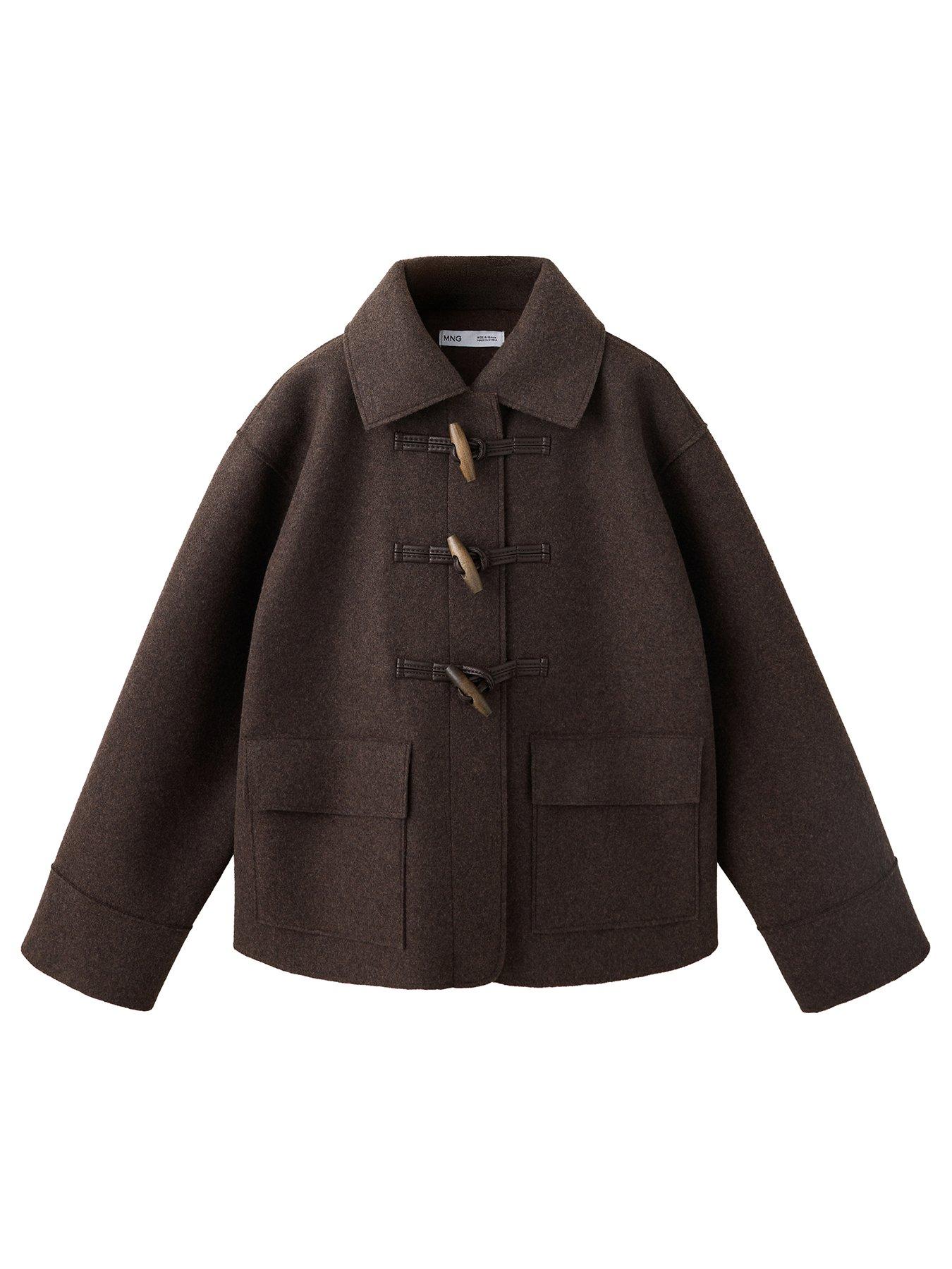 Mango Girls Smart Duffle Coat - Brown