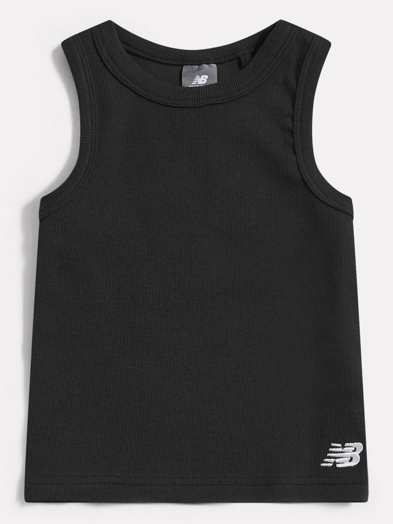New Balance Junior Fitted Ribbed Vest - Black