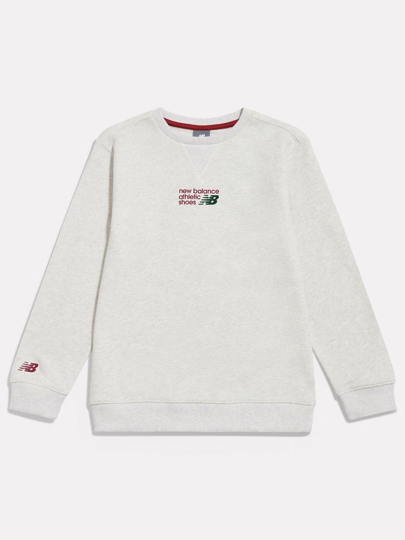 Image 1 of 4 of New Balance Boys Athletics Premium Chest Logo Sweatshirt - Grey